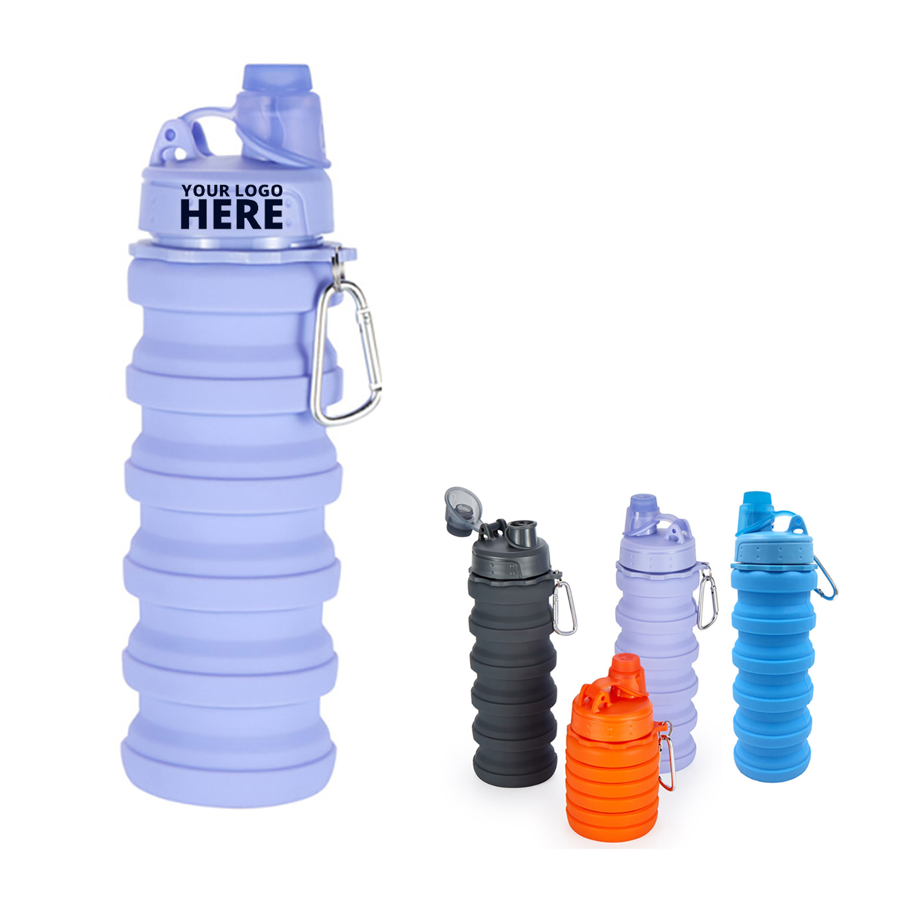 17 OZ Silicone Folding Water Bottle 2