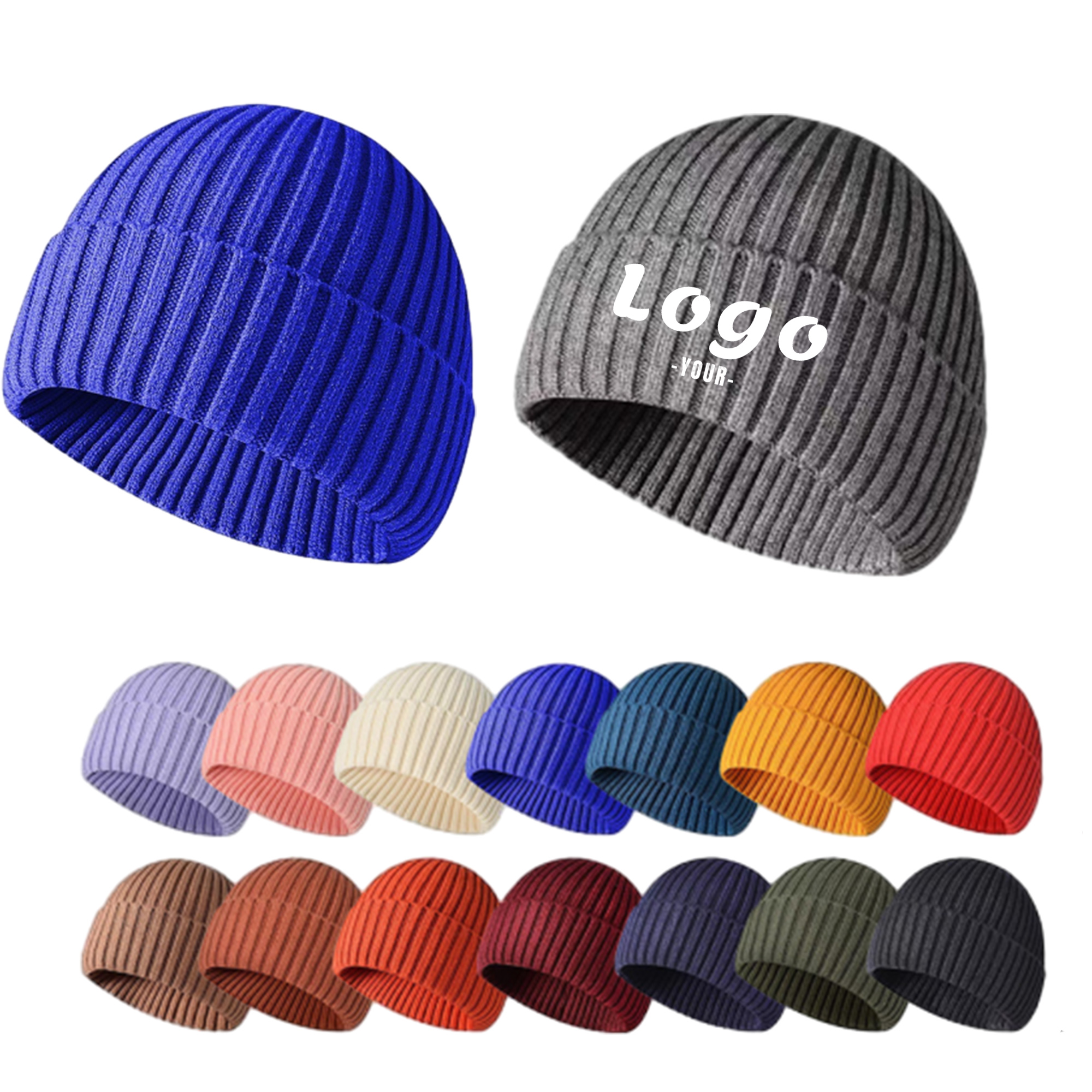 Embroidered Knit Beanie Winter Hats 2