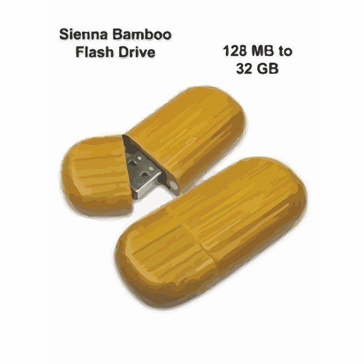 Sienna Bamboo Flash Drive / USB - 128 MB