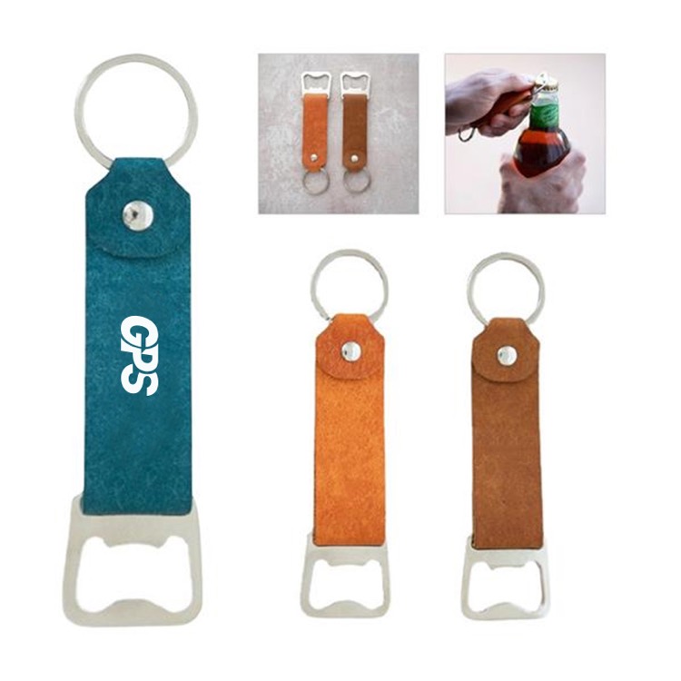 Creative Leather Bottle Opener Keychain