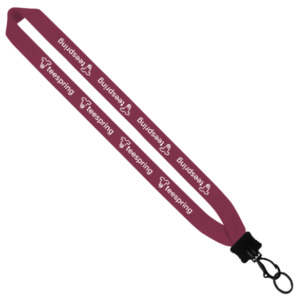 1" Cotton Lanyard with Plastic Clamshell & O-Ring 145