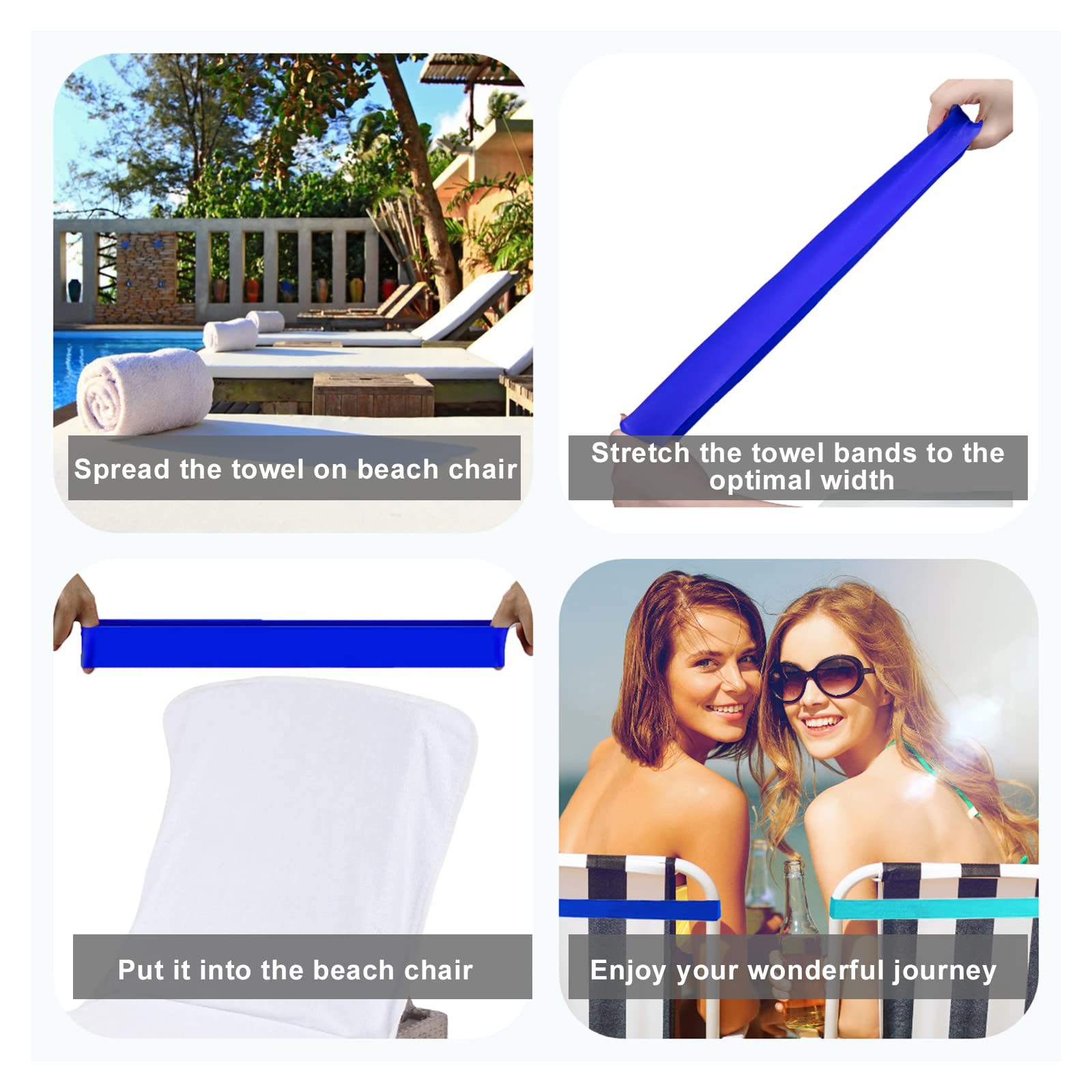 Stretchable Silicone Towel Band for Beach Chairs 4