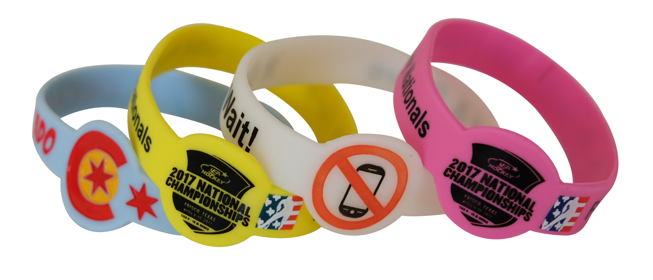 1/2 Inch Figured Silicone Wristband Keychain 2