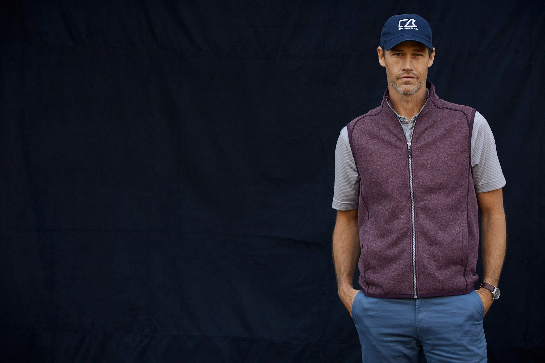 Mainsail Sweater-Knit Mens Full Zip Vest