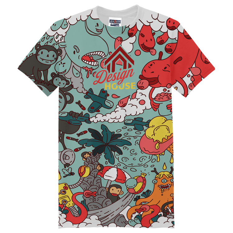 One Side Full Sublimation Print Athletic Tee Shirt 6