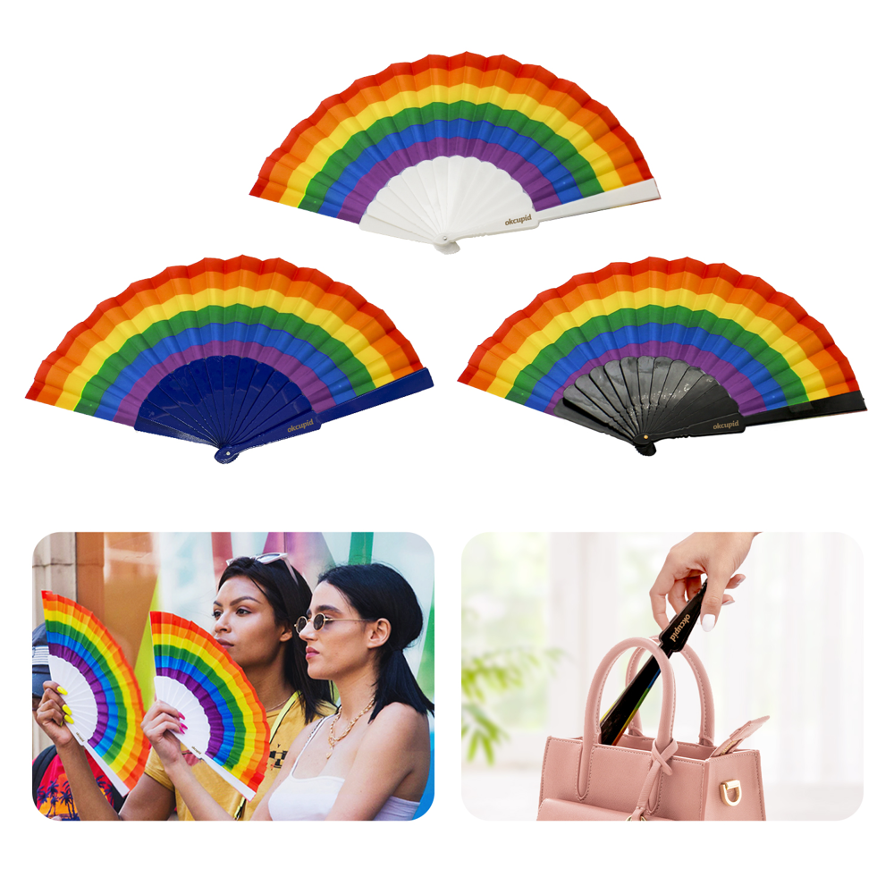 Rainbow Accordion Fan