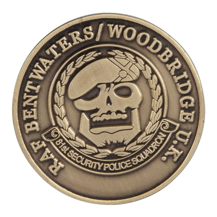1.5" Brass Challenge Coin (No Color Fill) 2