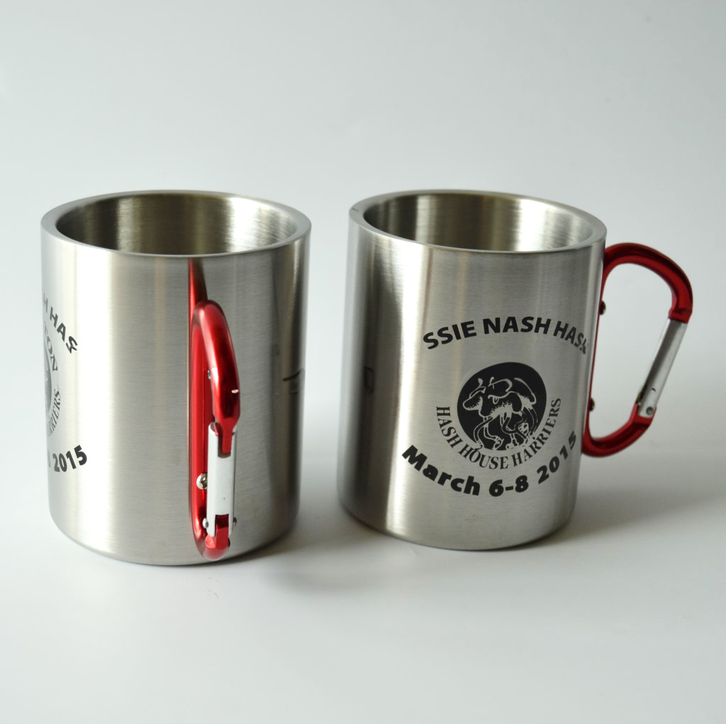 10 Oz. 304 Stainless Steel Camping Carabiner Mug Cup 3