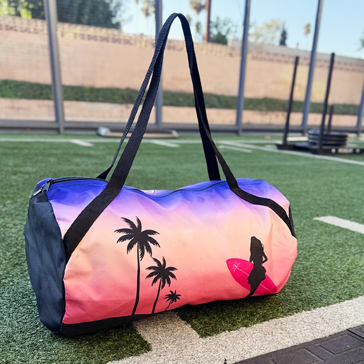 Round Duffel Bag- Full Color-Sewn in the USA 5