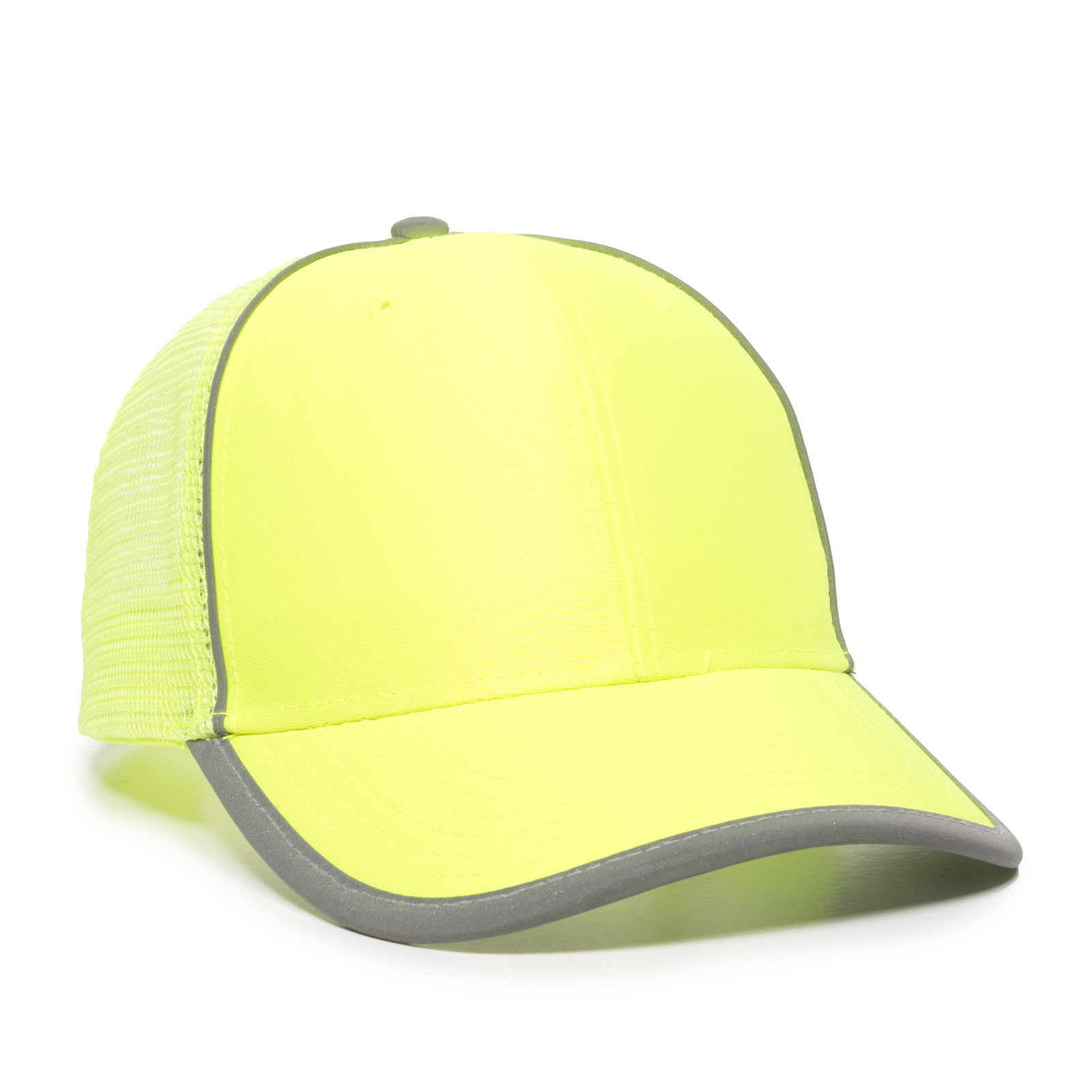 Hi-Vis Polyester w/Reflective Accents Mesh Back Cap 4