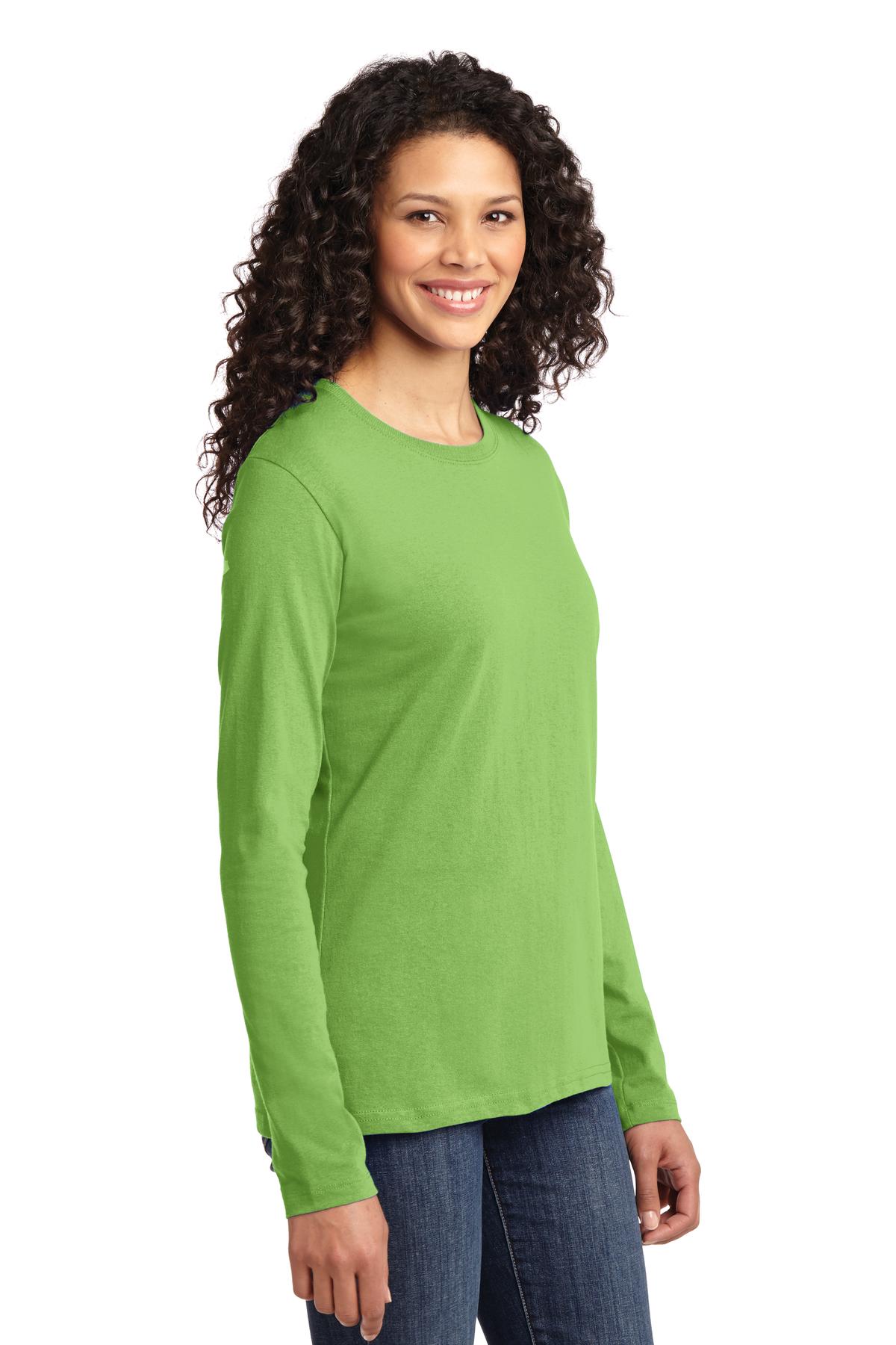 Port & Co Women's Long Sleeve Core Cotton Tee. LPC54LS 72