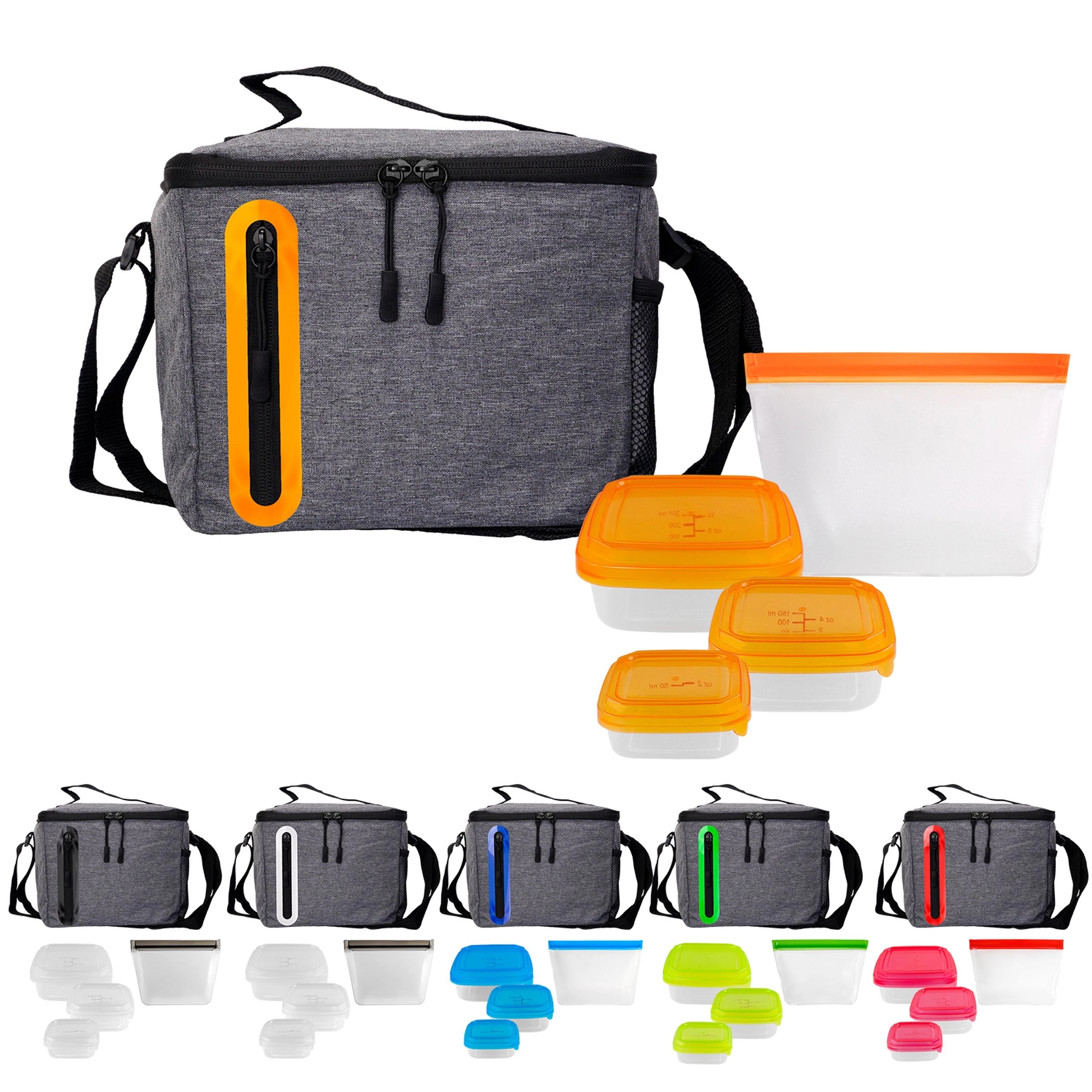Portion Control & Food Bag Oval Cooler Lunch Set 5
