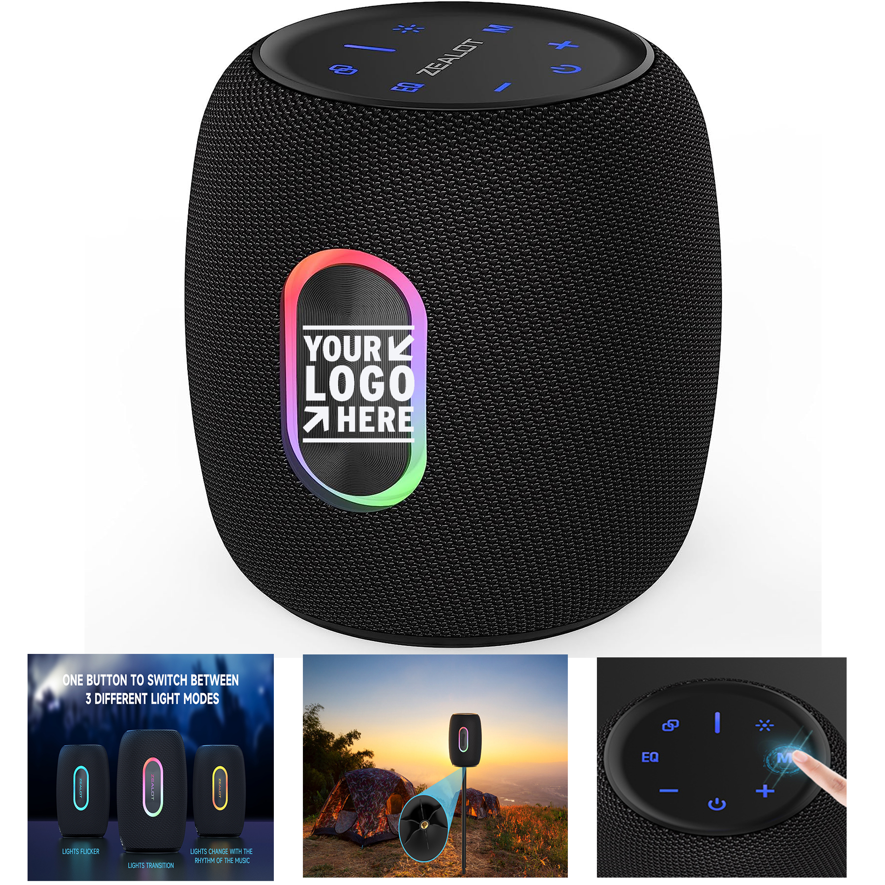 360Surround 75W Portable IP67 Wireless Bass Boost Bluetooth 5.2 Stereo Dual Pairing Speaker 2