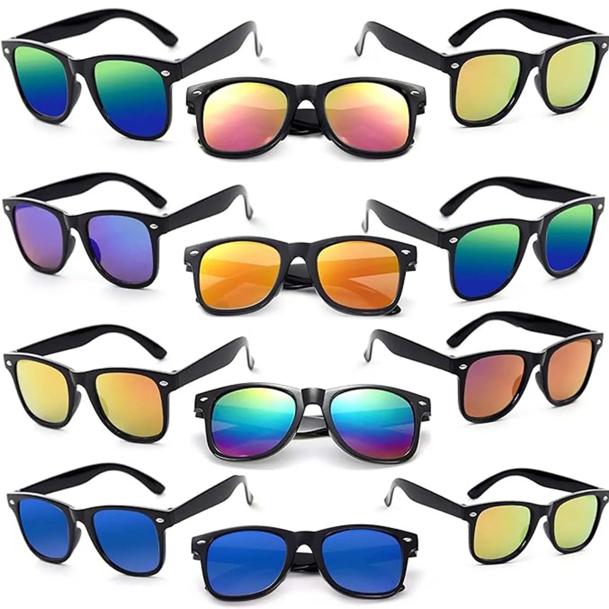 Retro Classic Sunglasses Unisex Polarized Color Mirror Lens 6