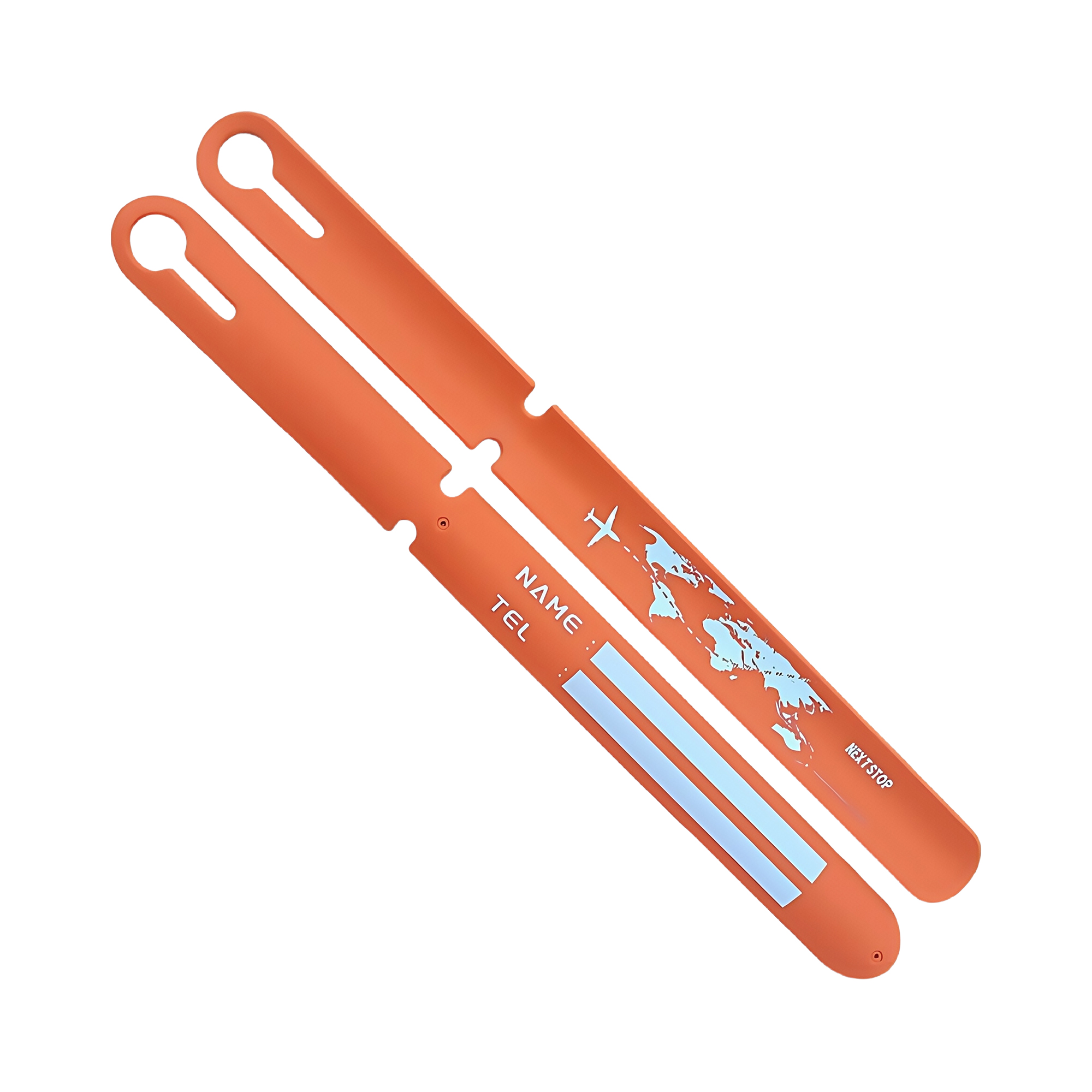 Reusable Silicone Luggage Tag Wristband for Travel Backpack Suitcase Anti-Loss Anti-Peeping 3