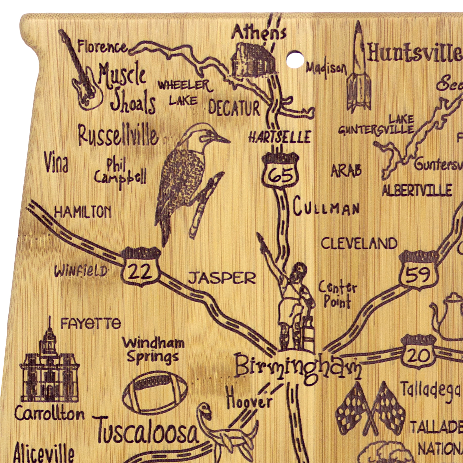 Destination Alabama Cutting & Serving Board 8