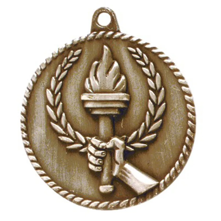 2" High Relief Medal-Torch 2