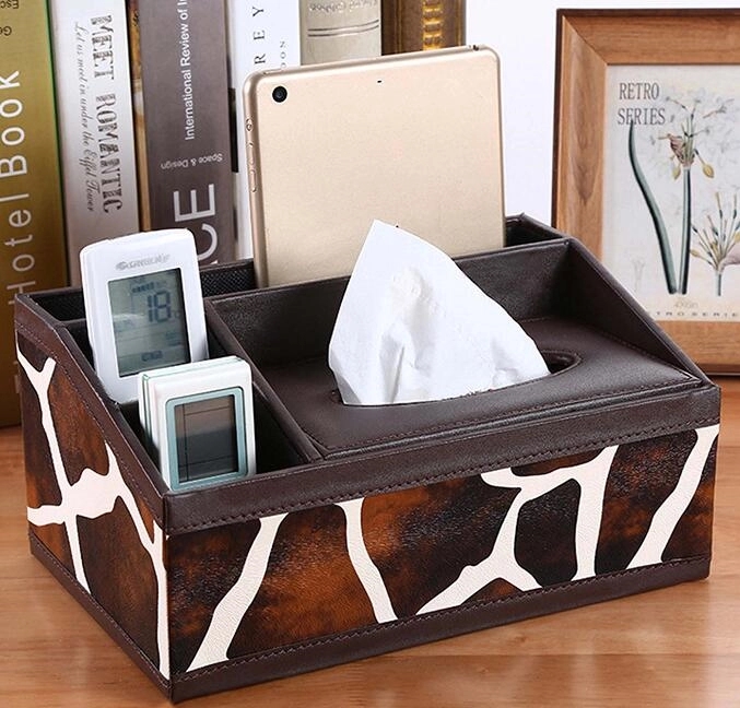 Leather Household Multifunction Tissue Box 3