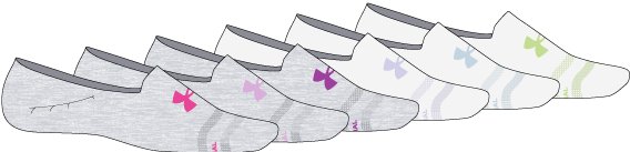 UA Essential Kids' 6-Pack Ultra Low Socks 2