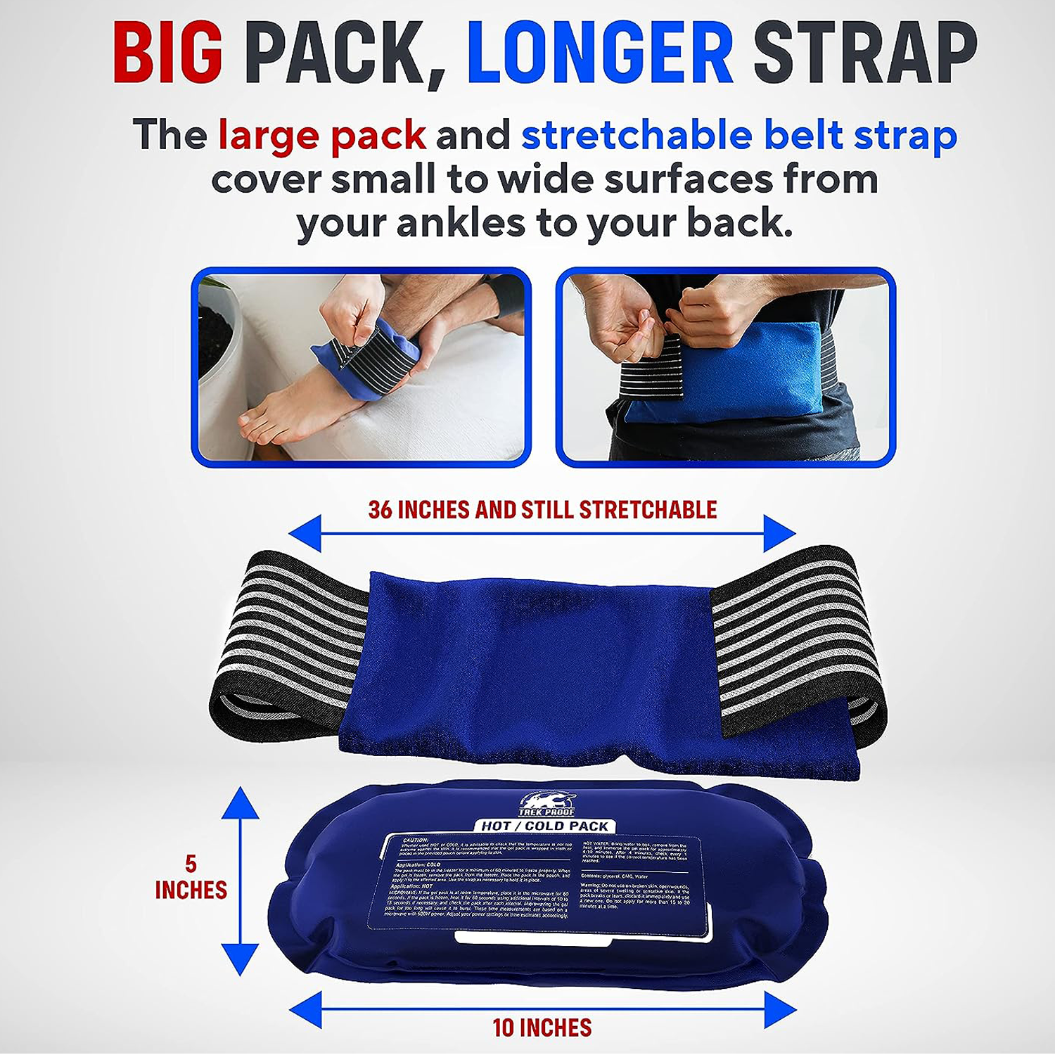 3 Piece Set Reusable Hot and Cold Therapy Gel Wrap 2