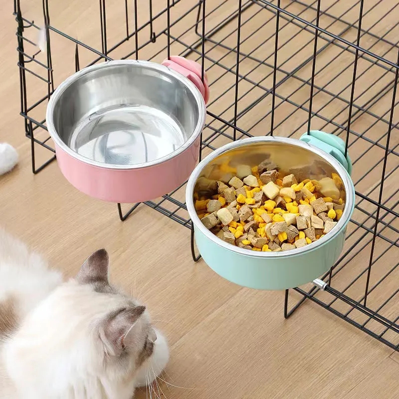 Stainless Steel Hanging Pet Bowl 4