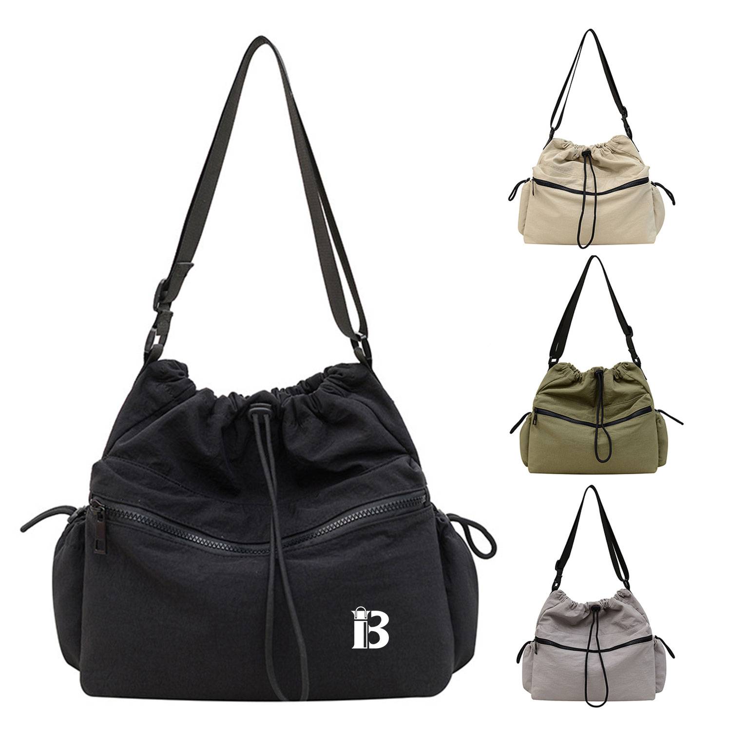 Crossbody Shoulder Bag w/ ZIpper Pockets 2