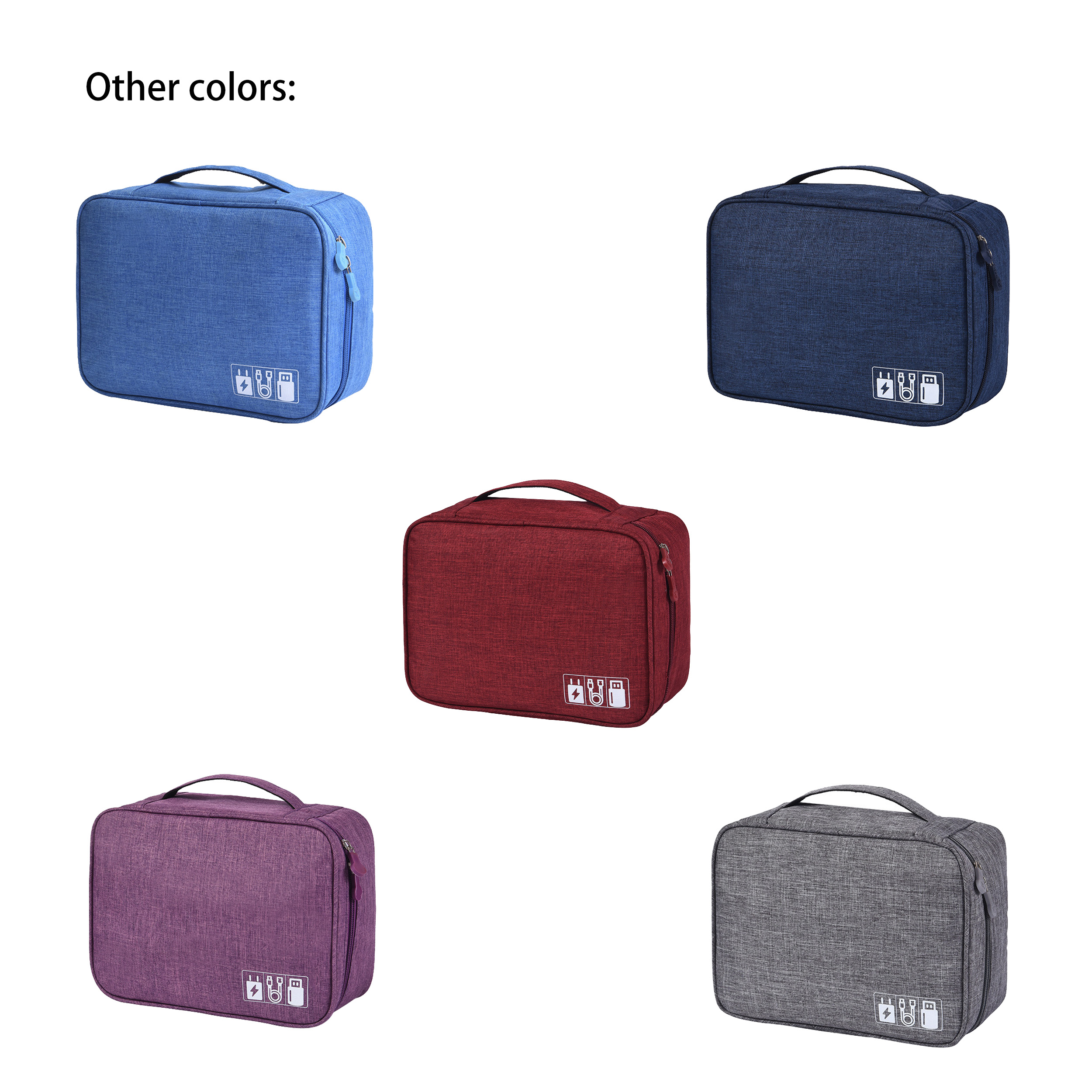 Multi-Function Portable Travel Phone Charger Data Cable Storage Bag 4