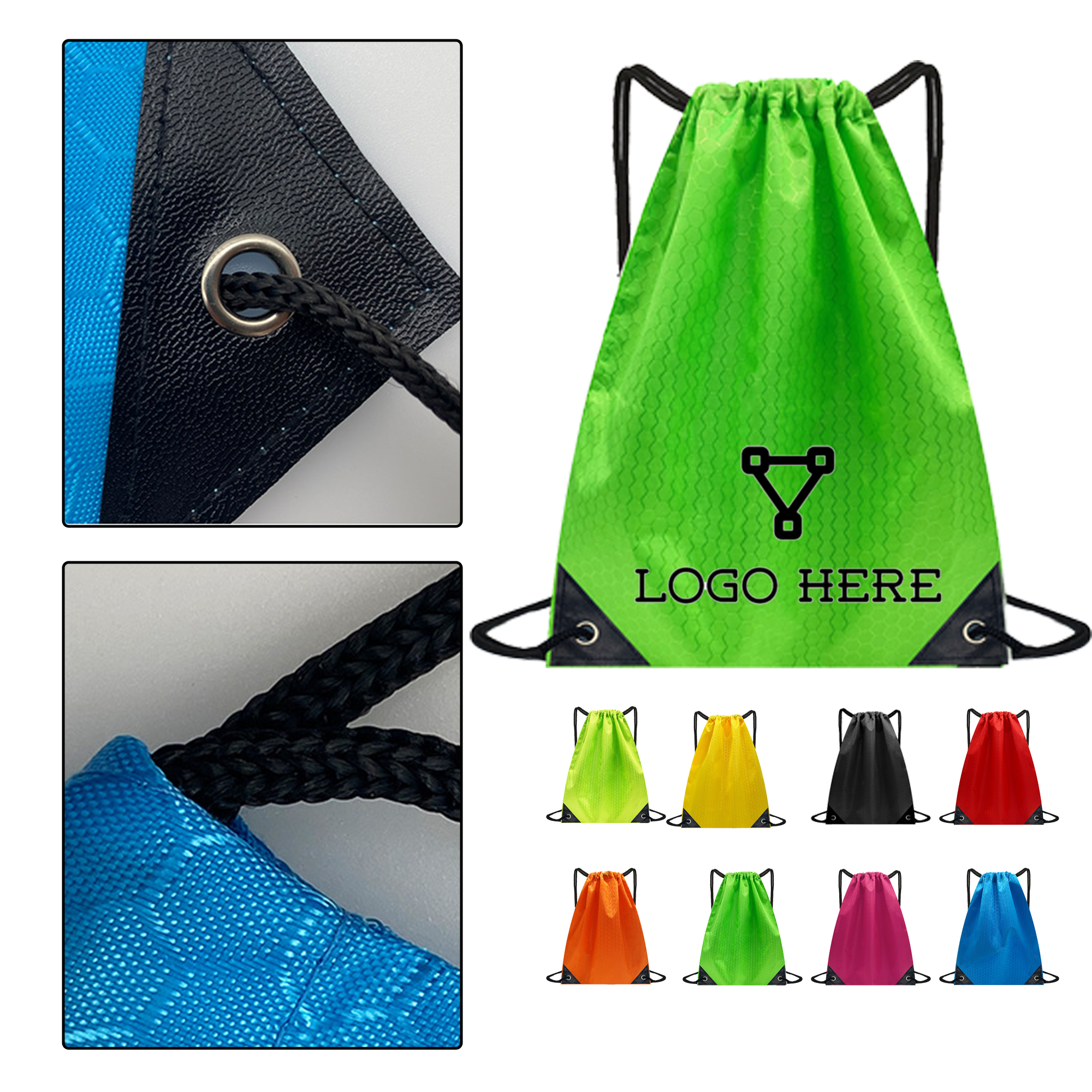 Solid Color Simple Drawstring Bag 4