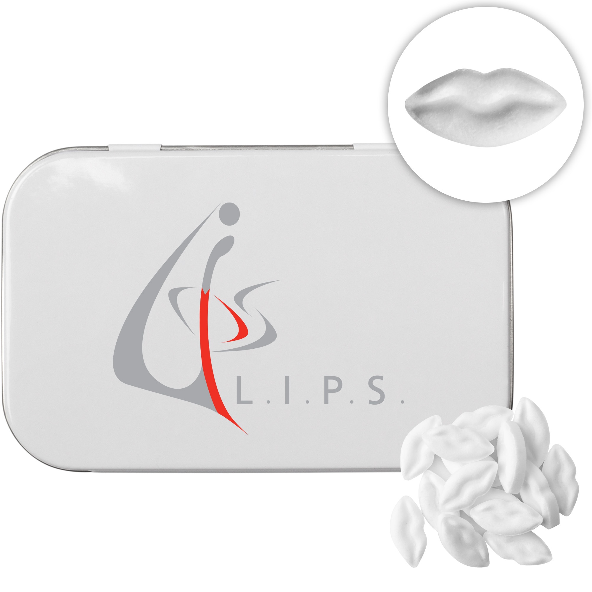 Rectangular Tin with Lip Shaped Mints 5