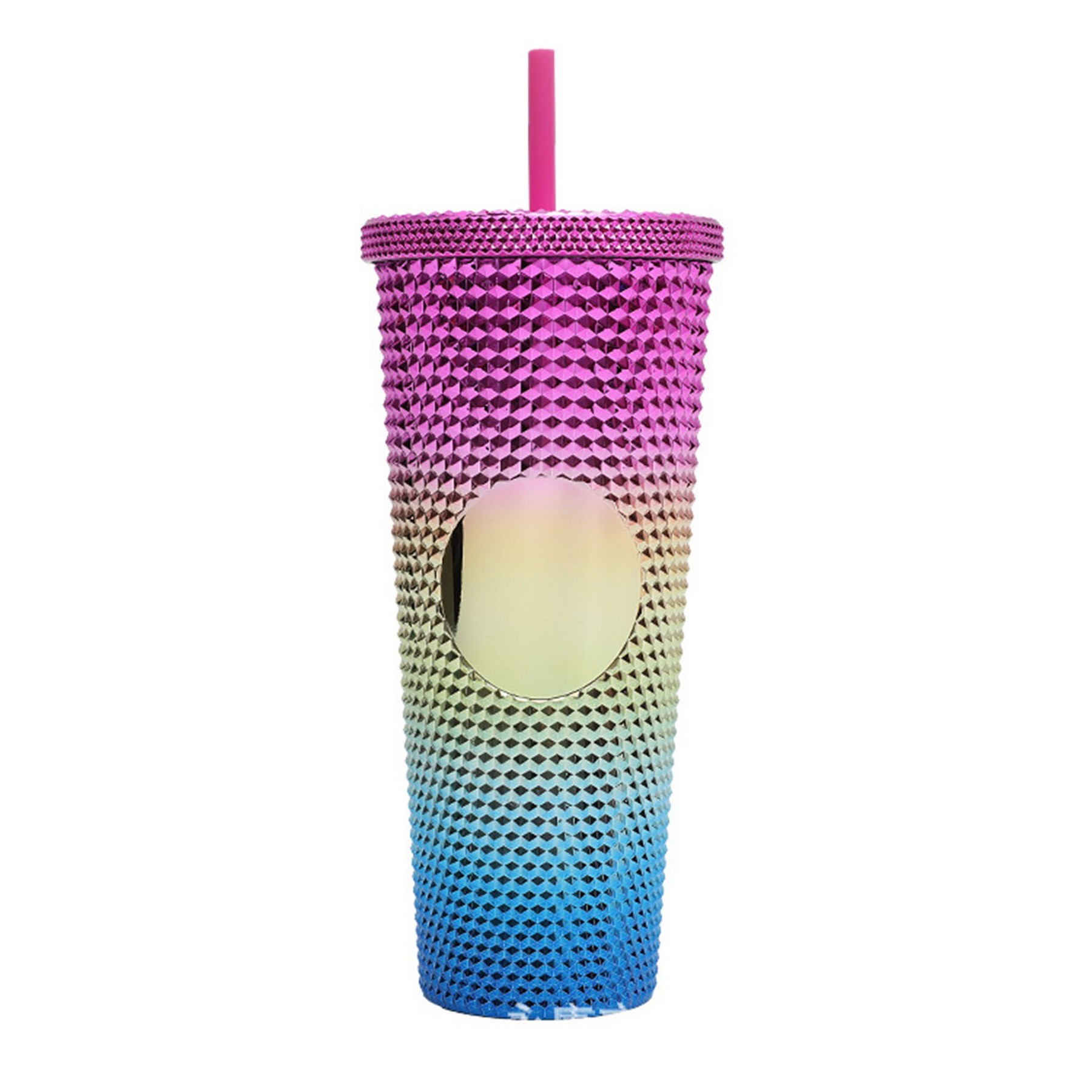 24Oz Reusable Double Wall Matte Iced Coffee Cup 3