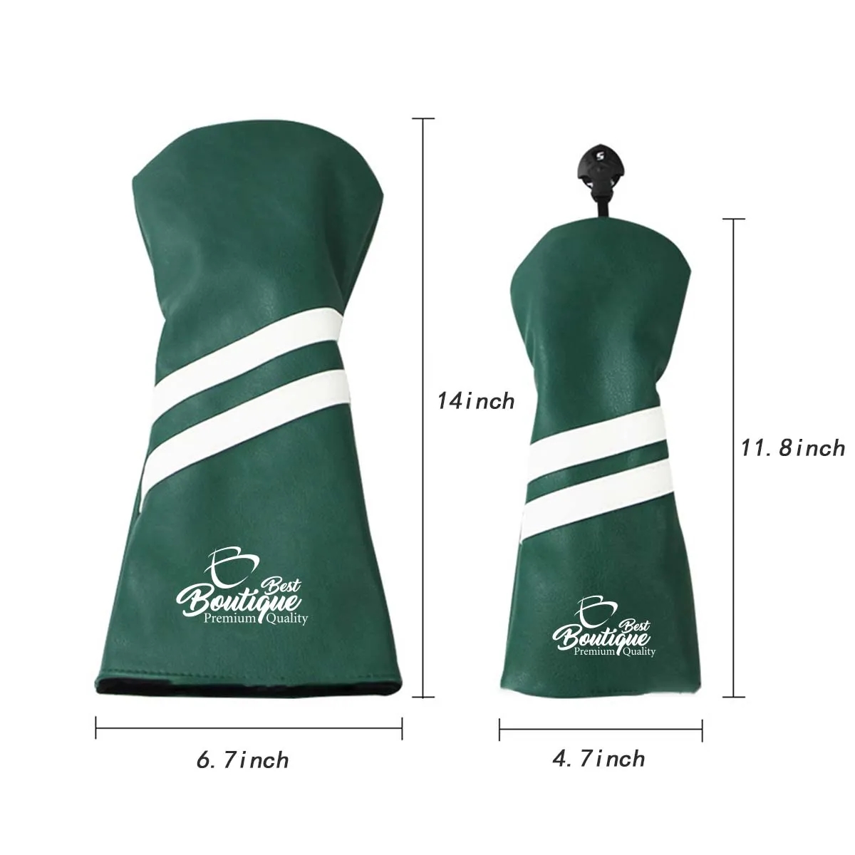 Interchangeable Leather Golf Head Cover with number plate 4