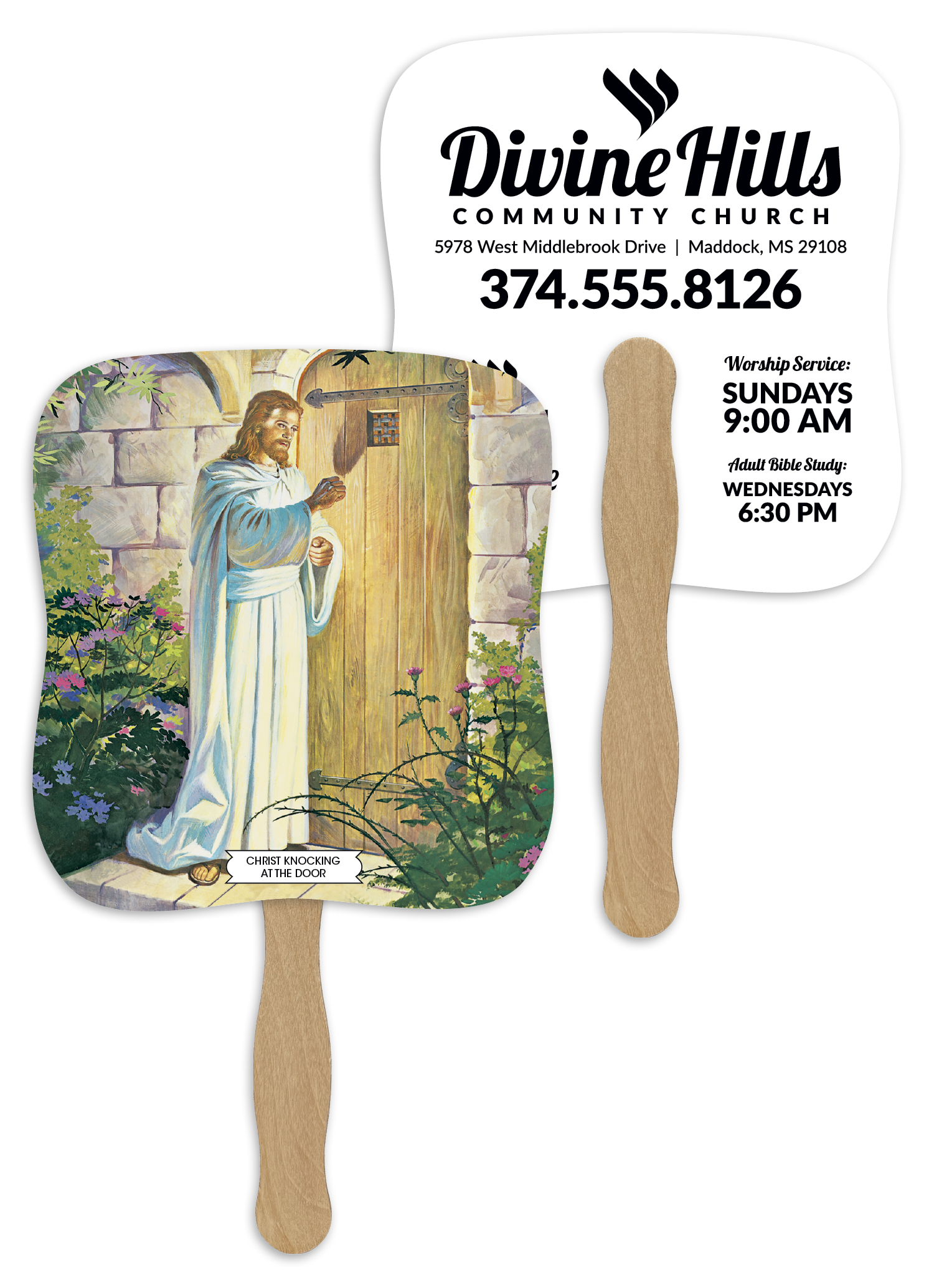 Skinner & Kennedy® Christ Knocking At The Door - Pictorial Fan 3