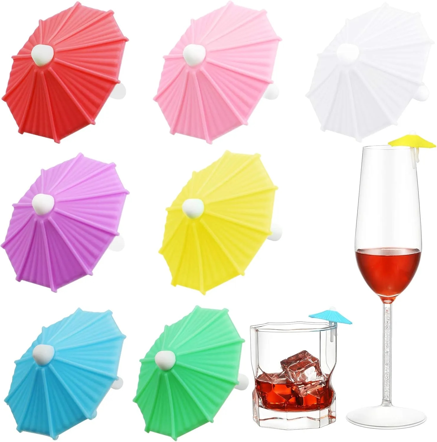 Silicone Umbrella Drink Markers 3