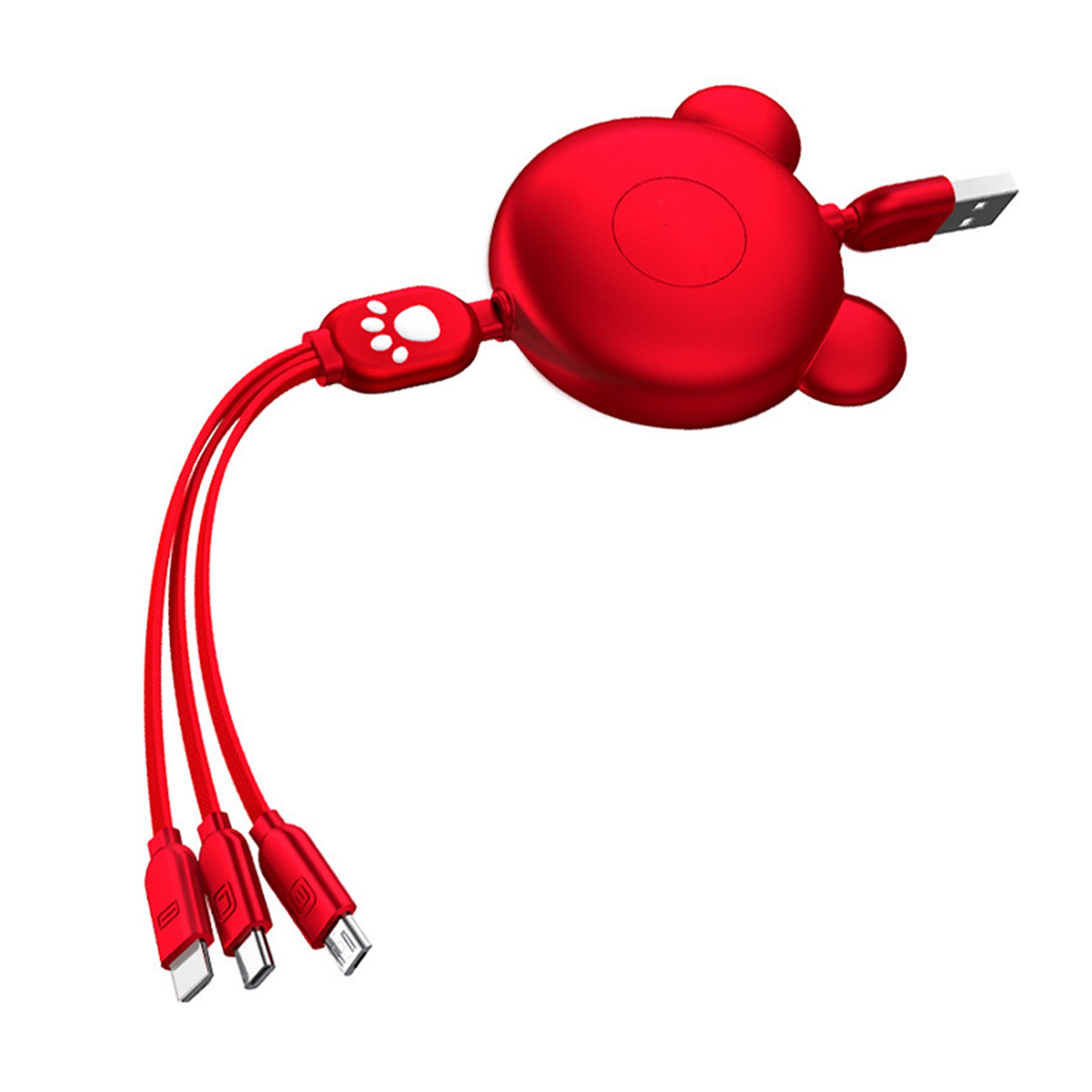 3-In-1 Bear Shape Telescopic Charging Cable 2