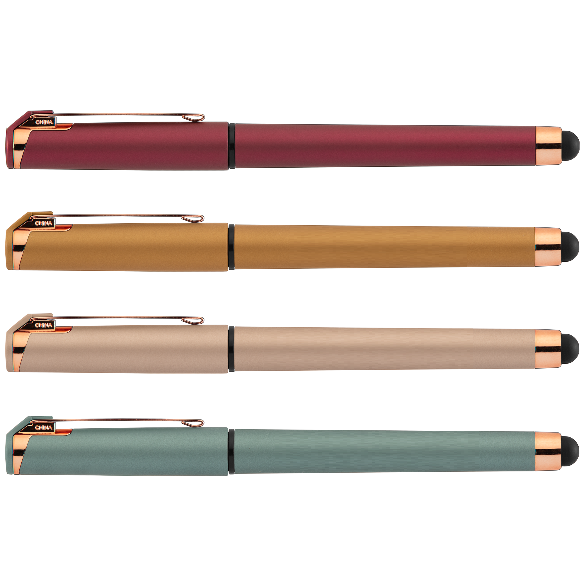 Islander Softy Rose Gold Metallic Designer Gel Pen w/ Stylus 2