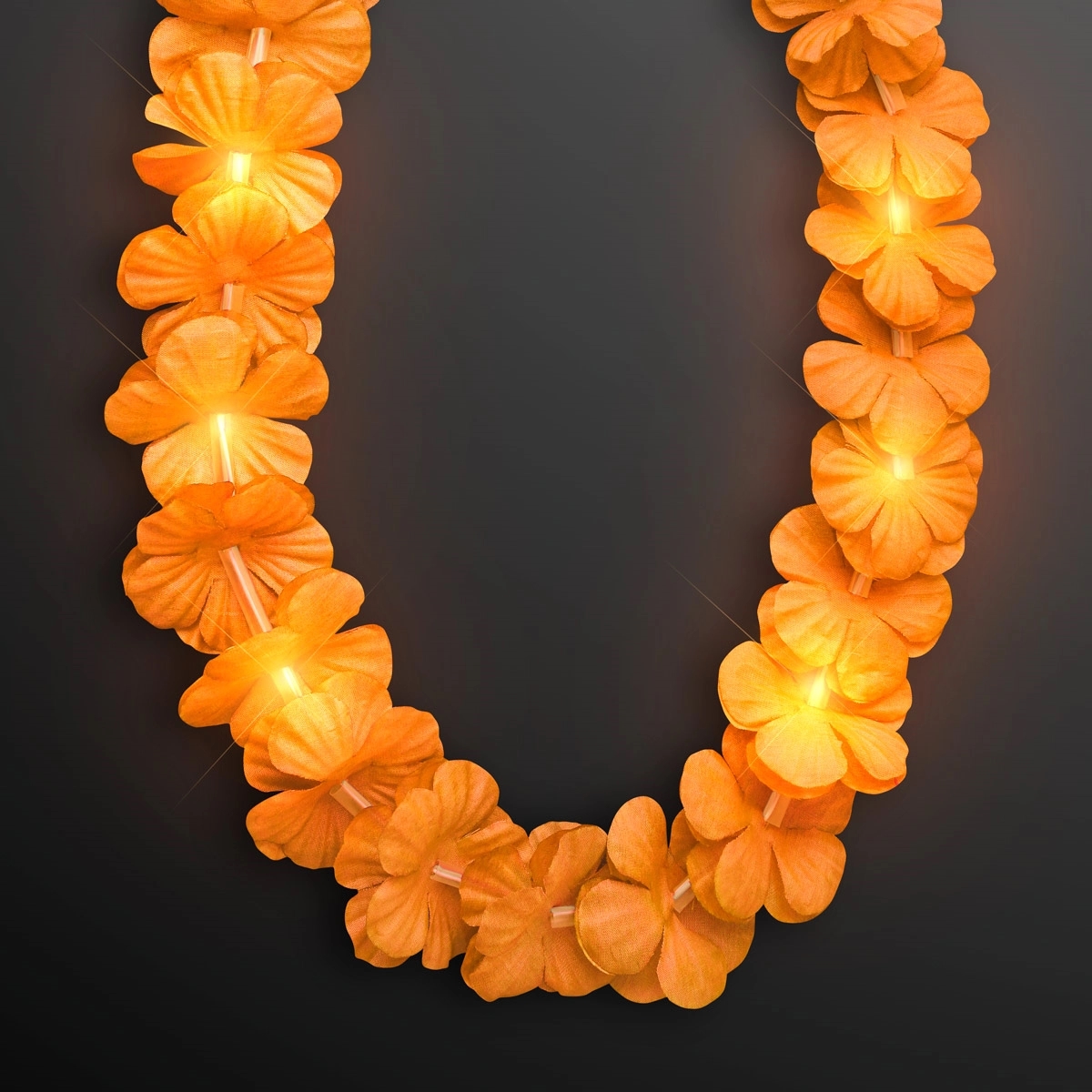 LED Hawaiian Flower Lei Party Necklaces 15