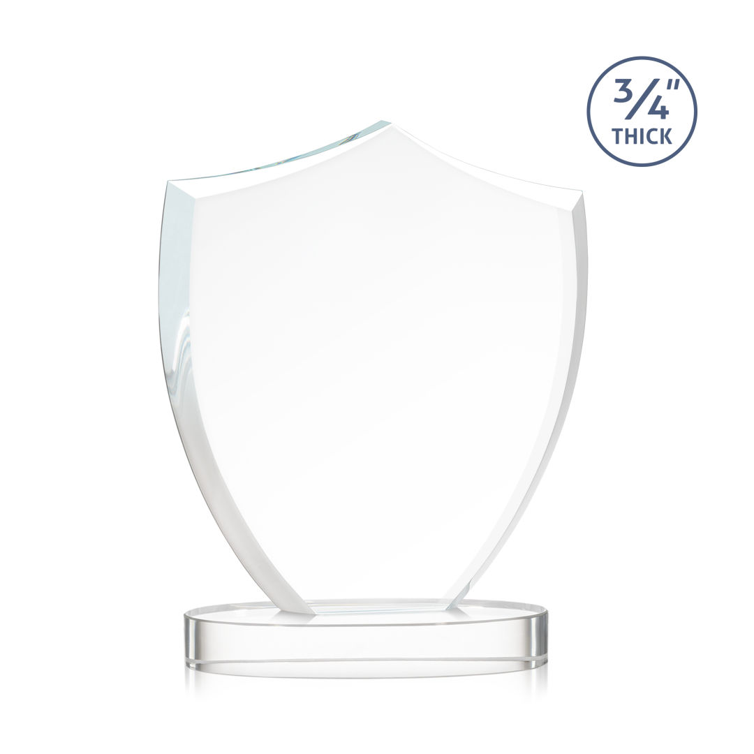 Scudo Shield VividPrint™ Award on Alberton Base - Clear 2