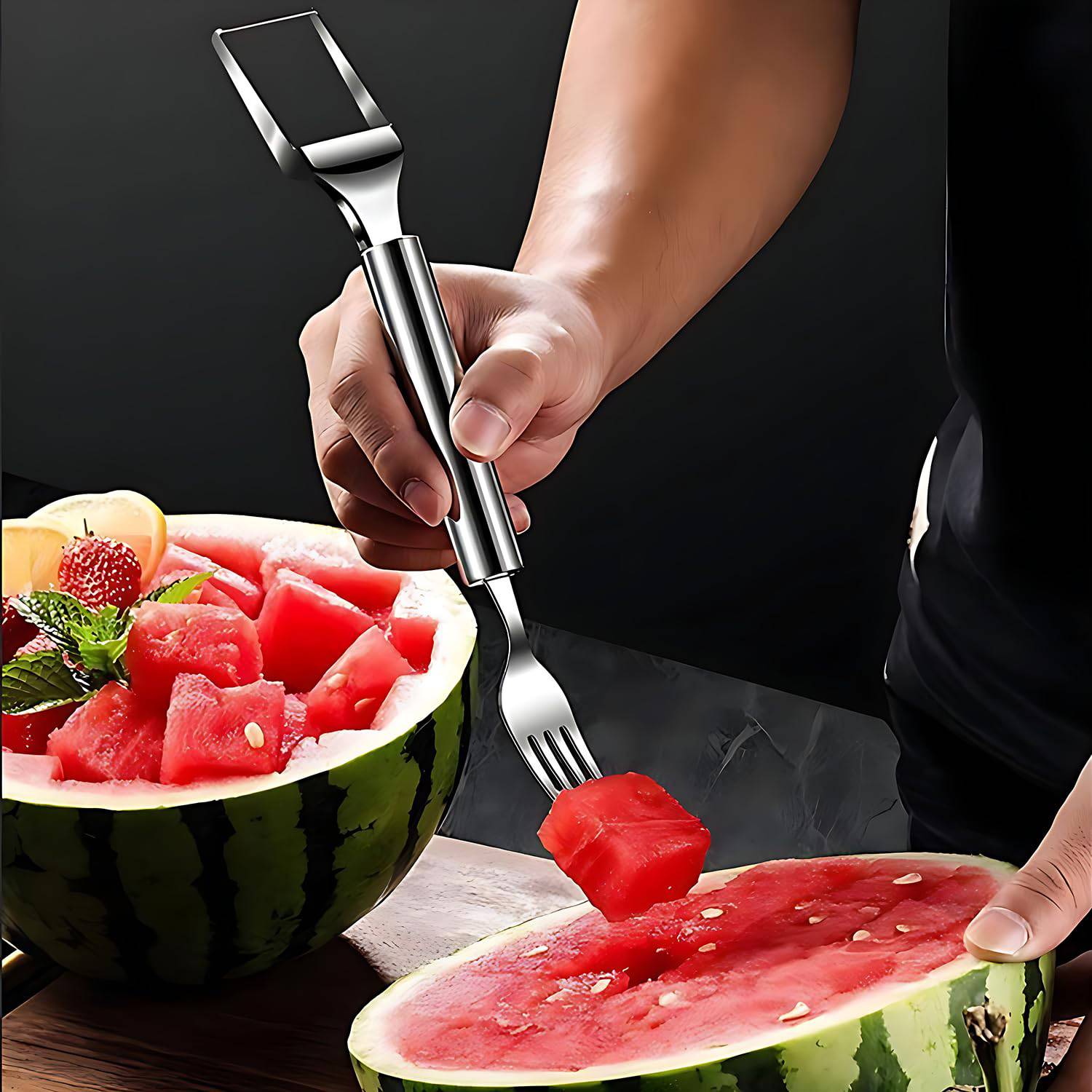2 in 1 Watermelon Fork Slicer Cutter 3