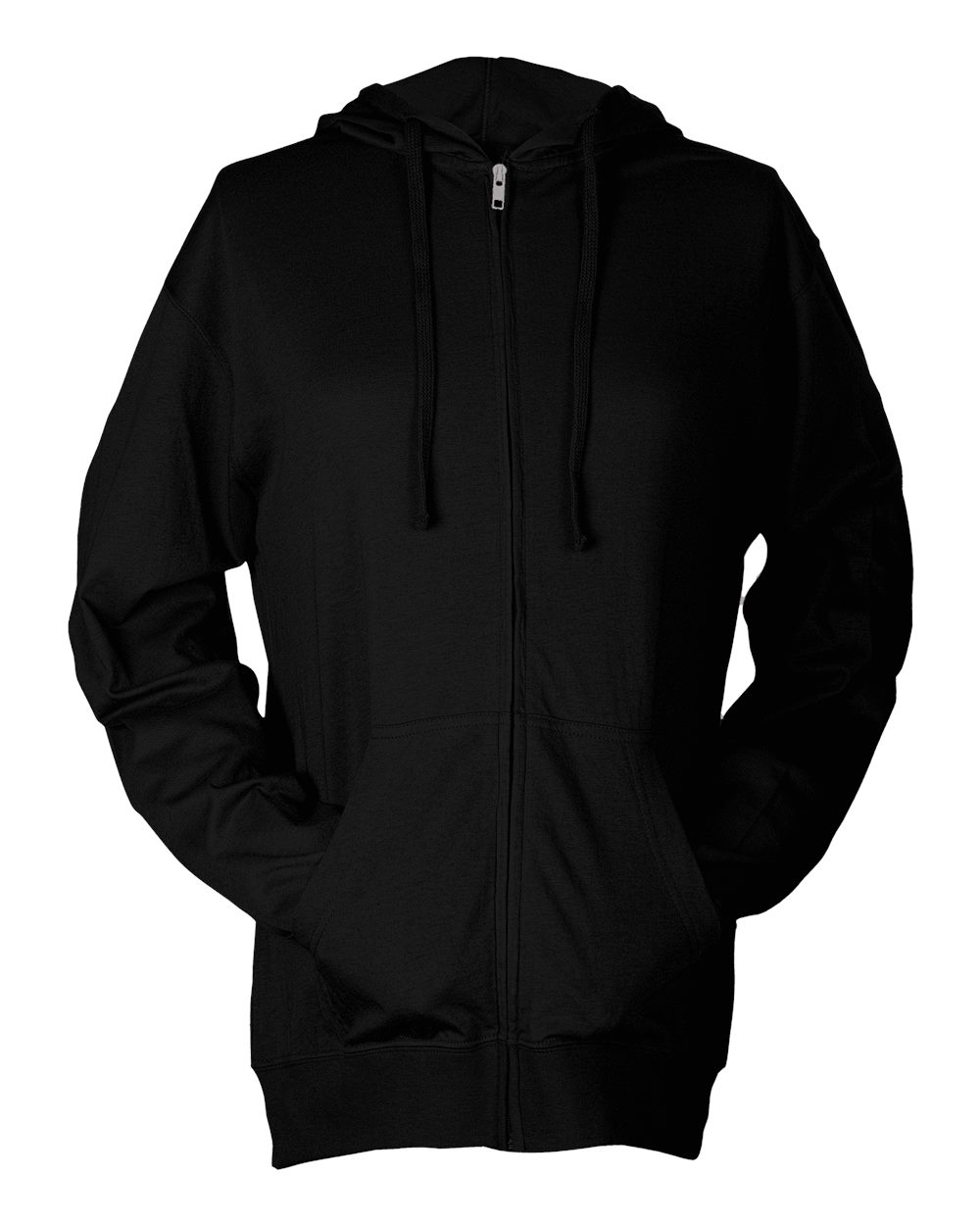 Beach Full-Zip Hooded Long Sleeve T-Shirt
