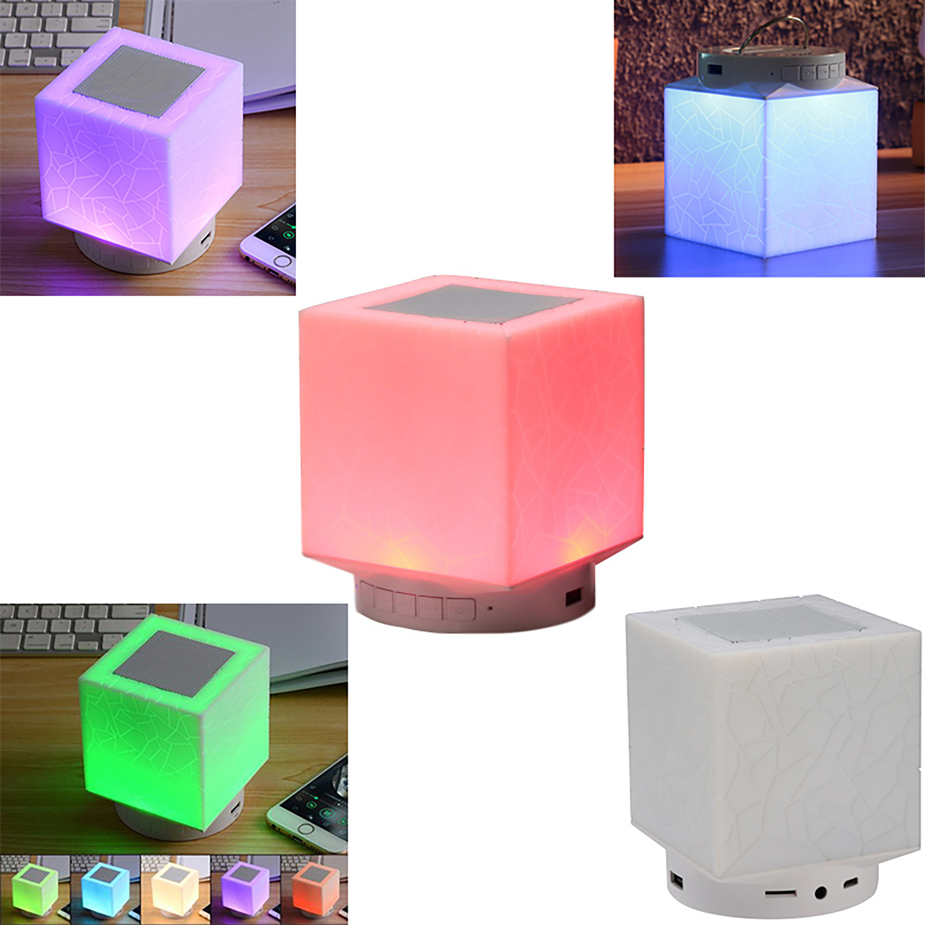 Wireless Bluetooth Speaker With Small Night Light 1