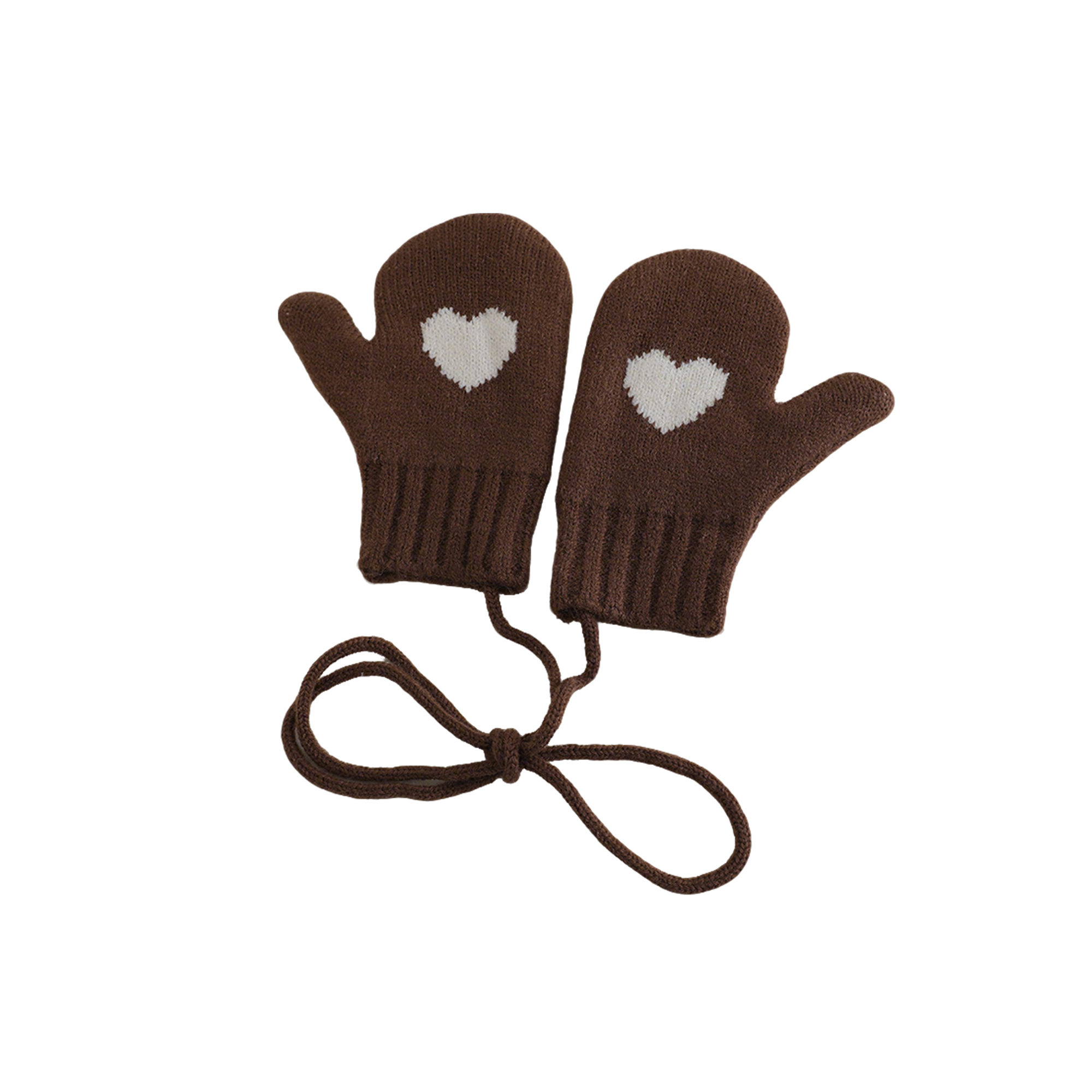 Heart Pattern Knit Child Mitten 3