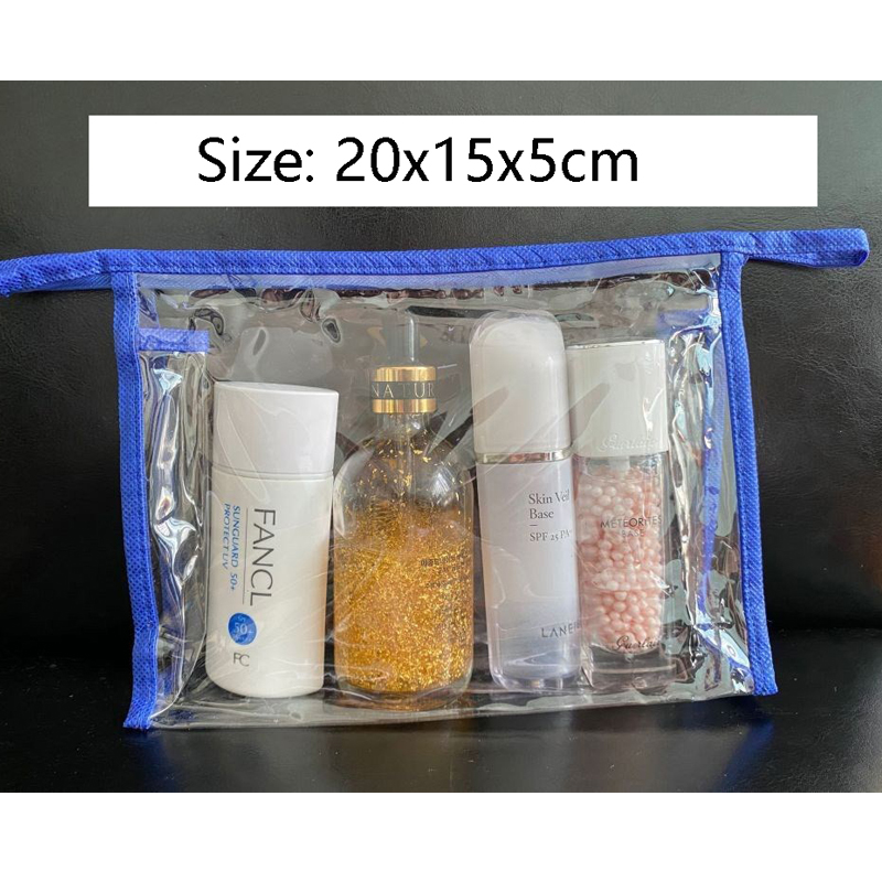 Custom Cosmetic Organizer Bag w/Non-woven Trim--7.87"x5.9"x1.96" 8