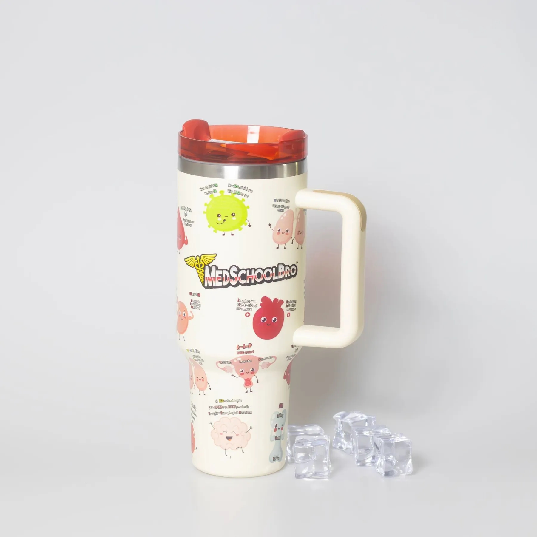Christmas Theme 40 Oz. Vacuum Tumbler with Lid and Straw 10