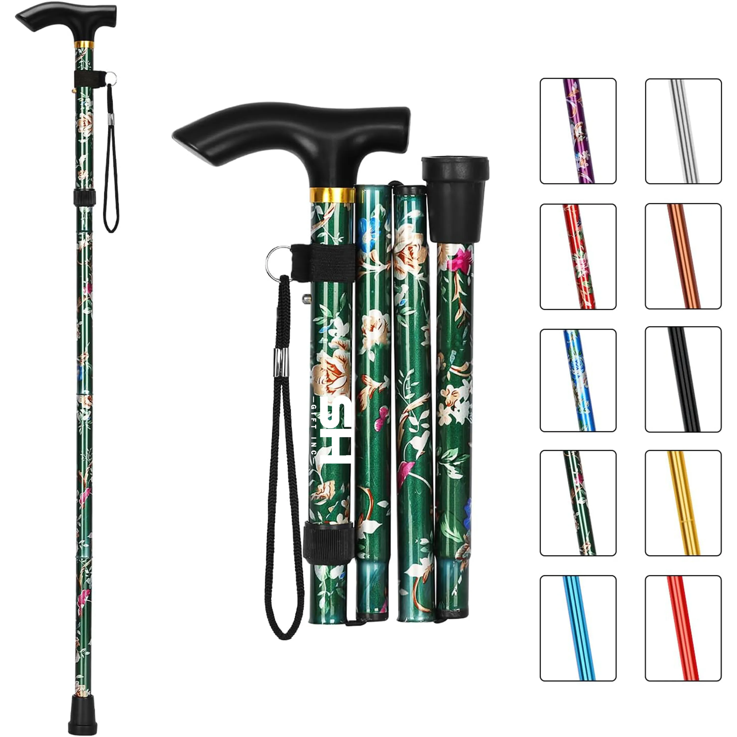 Portable Folding Aluminum Walking Stick 2