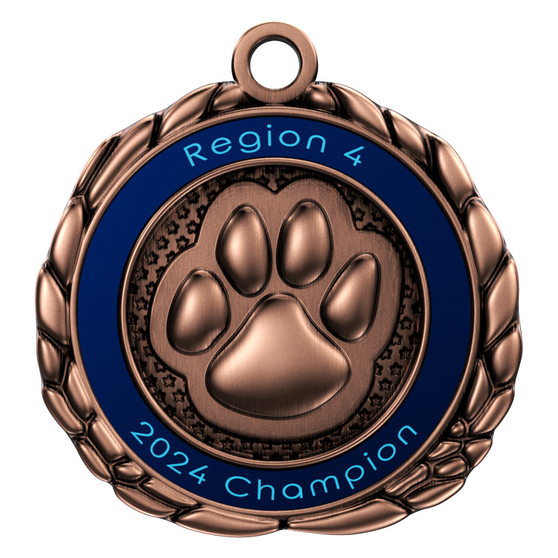 Express Vibraprint™ Paw Quali-Craft Medallion (2-1/2") 3