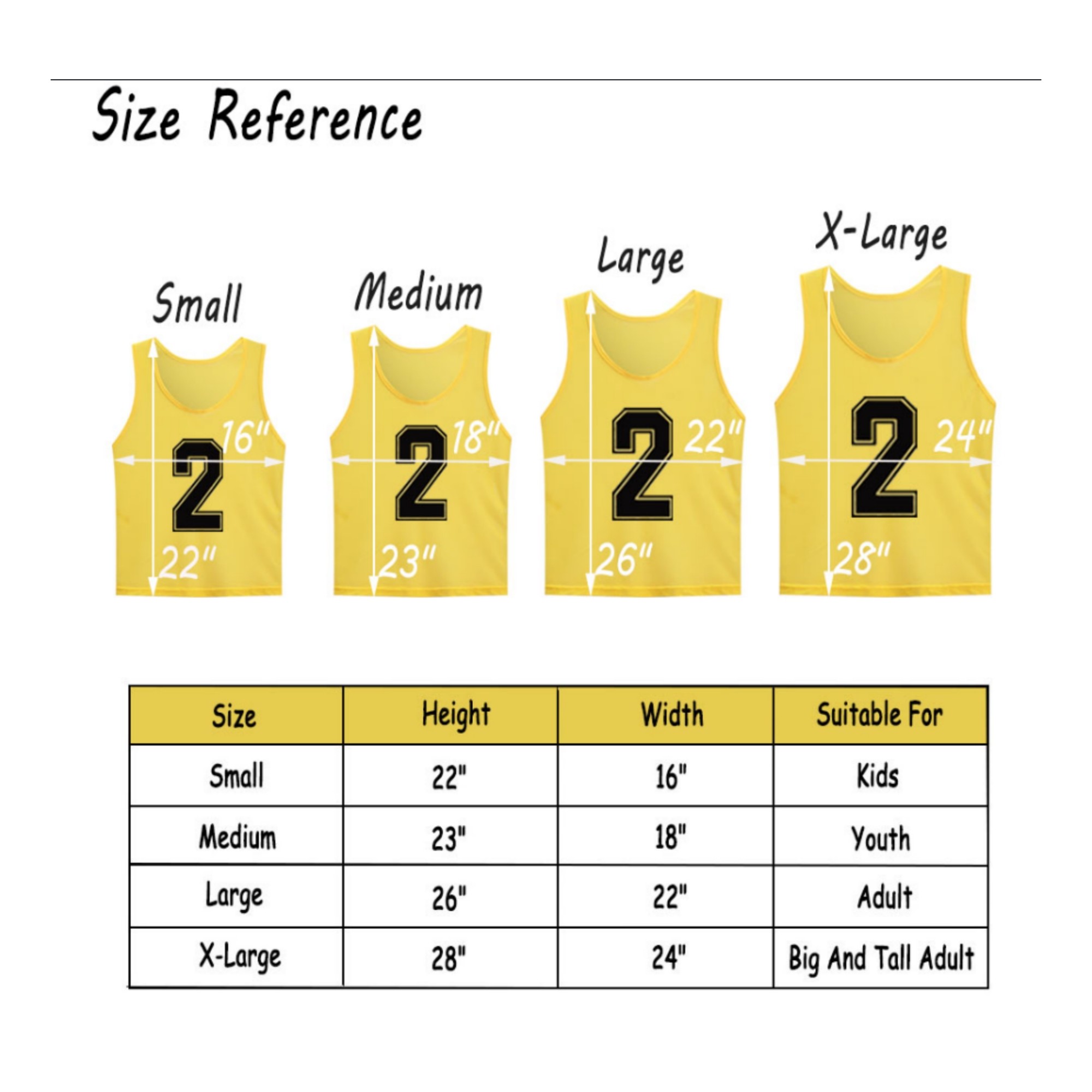 Youth Adults Training Pinnies 4