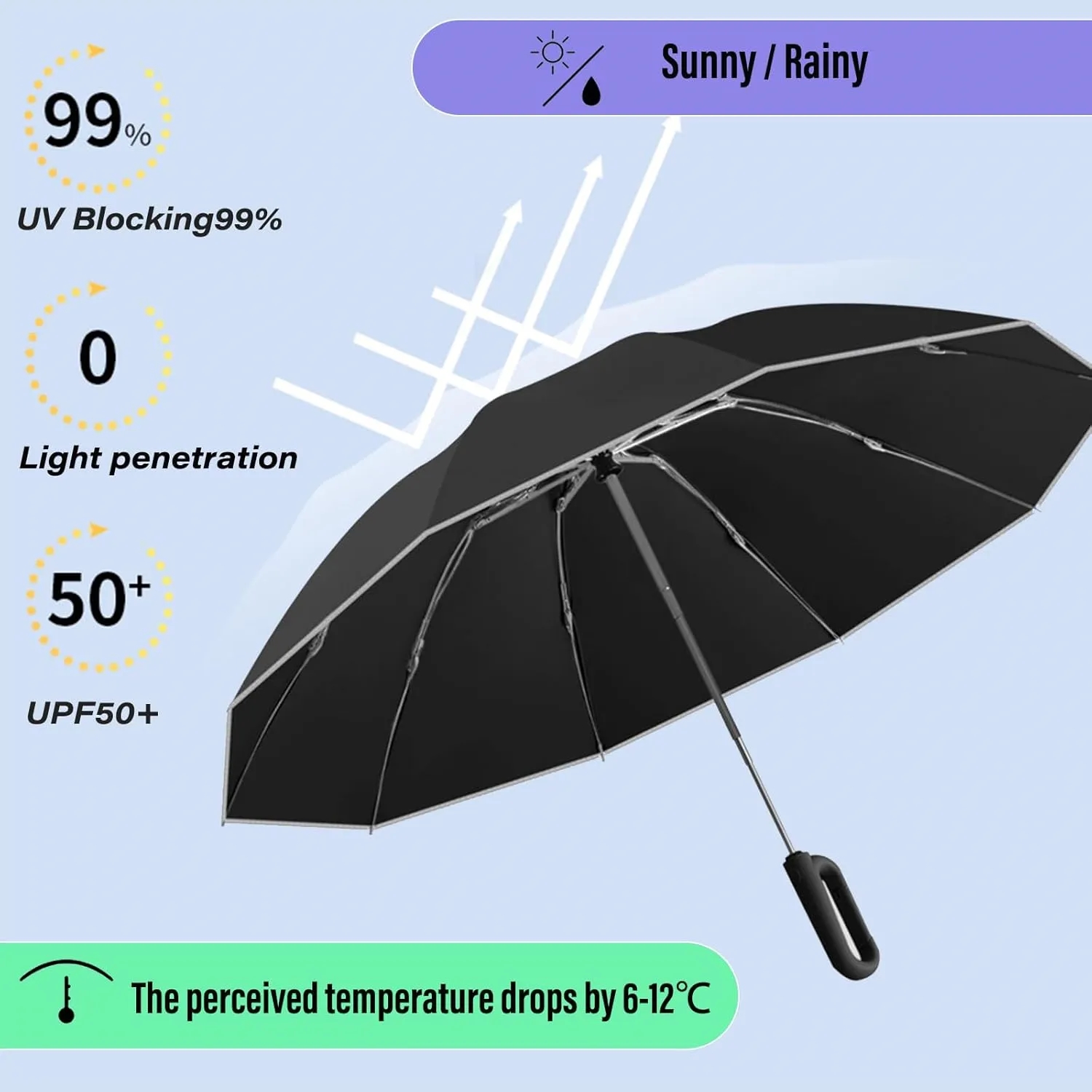 Portable Folding Umbrella For Rain And Sun 9