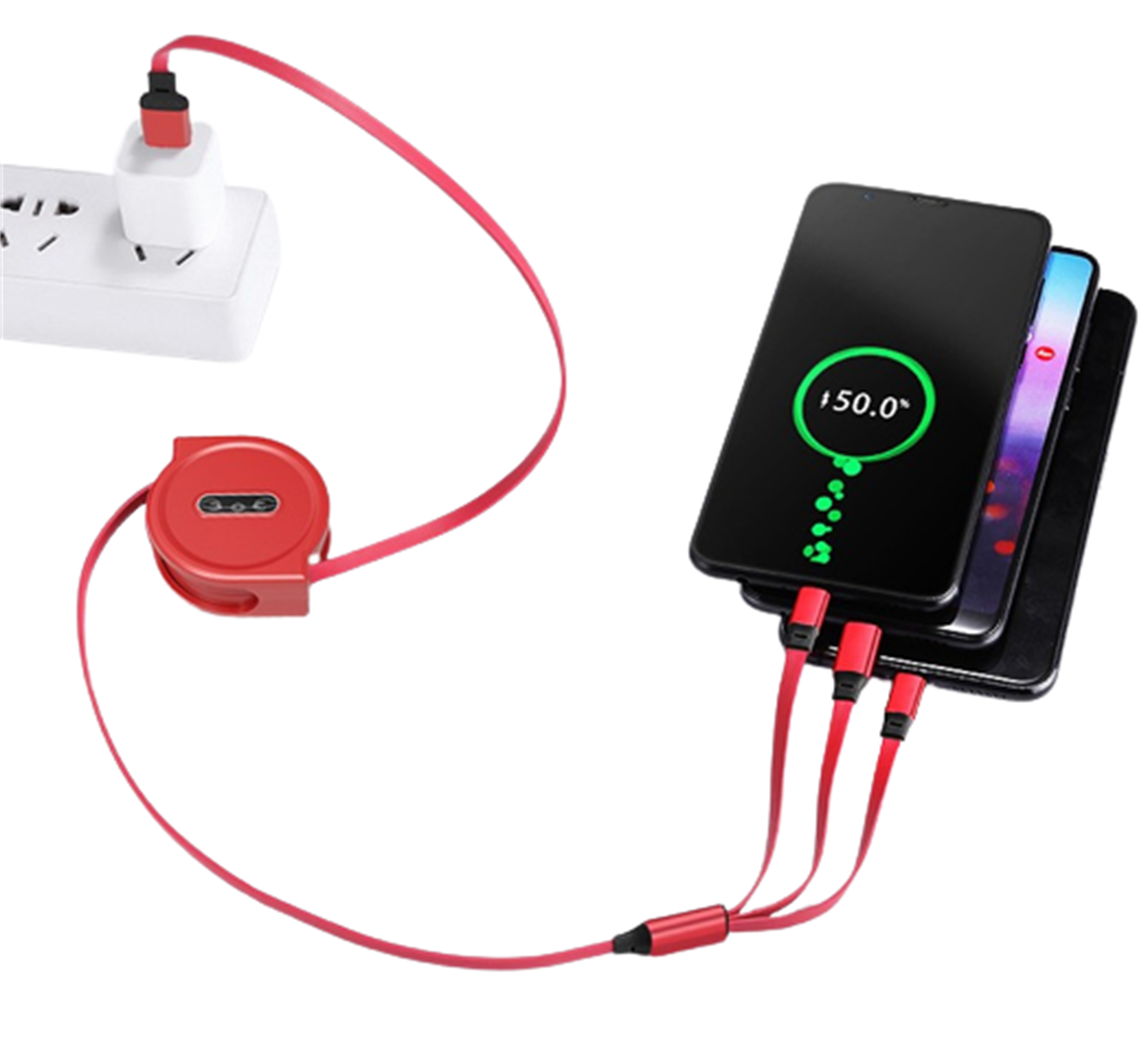 Retractable 3 in 1 multi charging cable 8