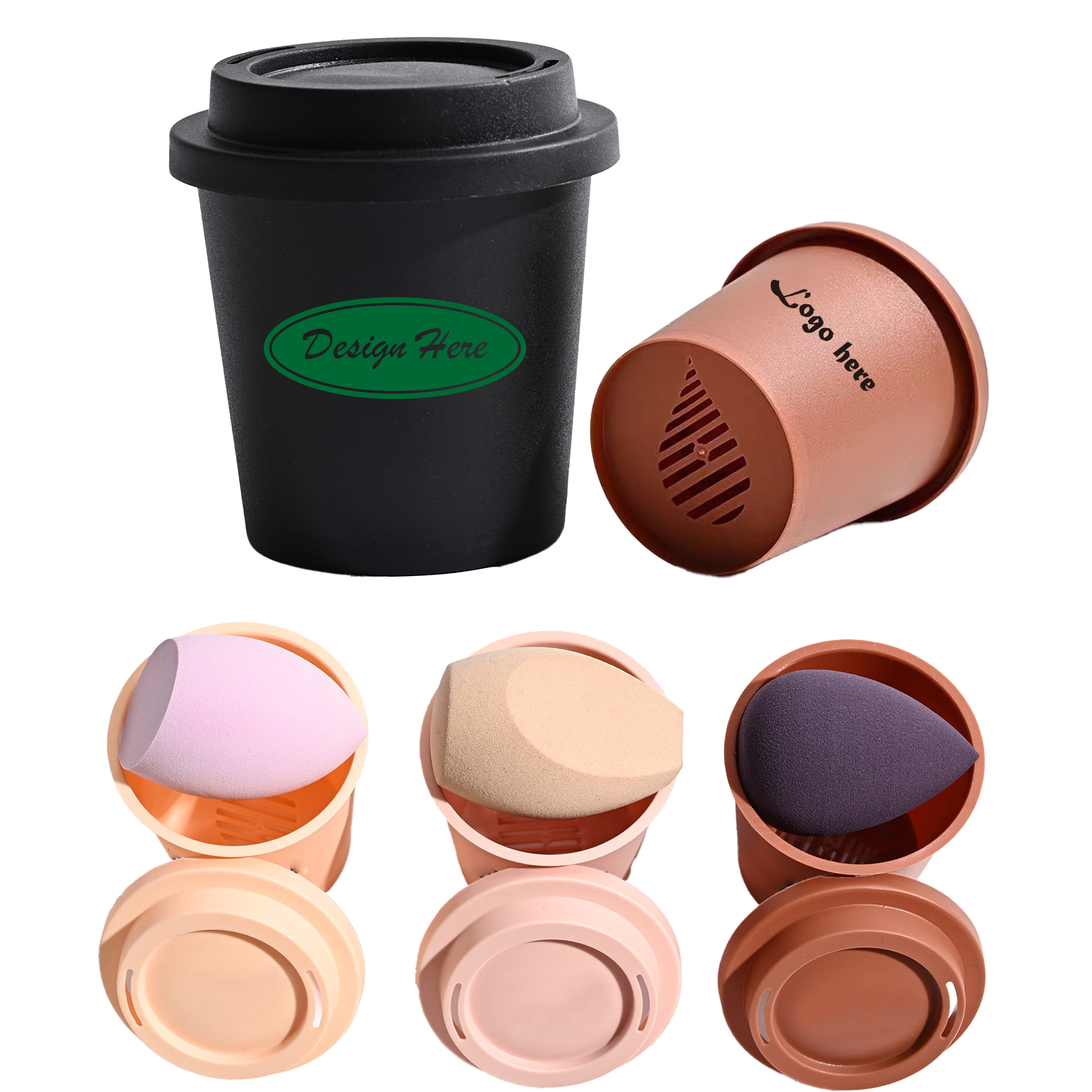 Mini Coffee Cup Shape Beauty Sponge cup 2
