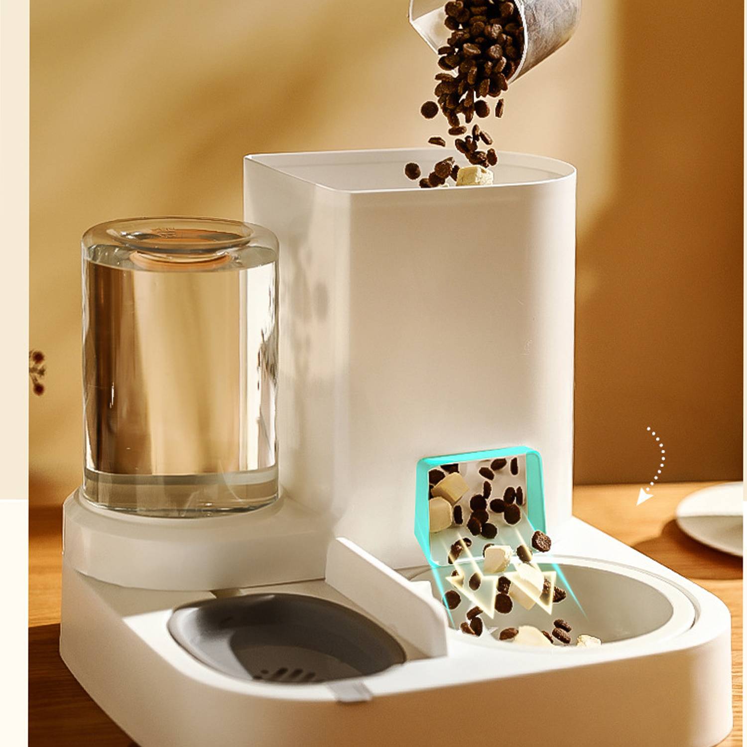 Cat And Dog Two In One Water Dispenser Automatic Feeder 5